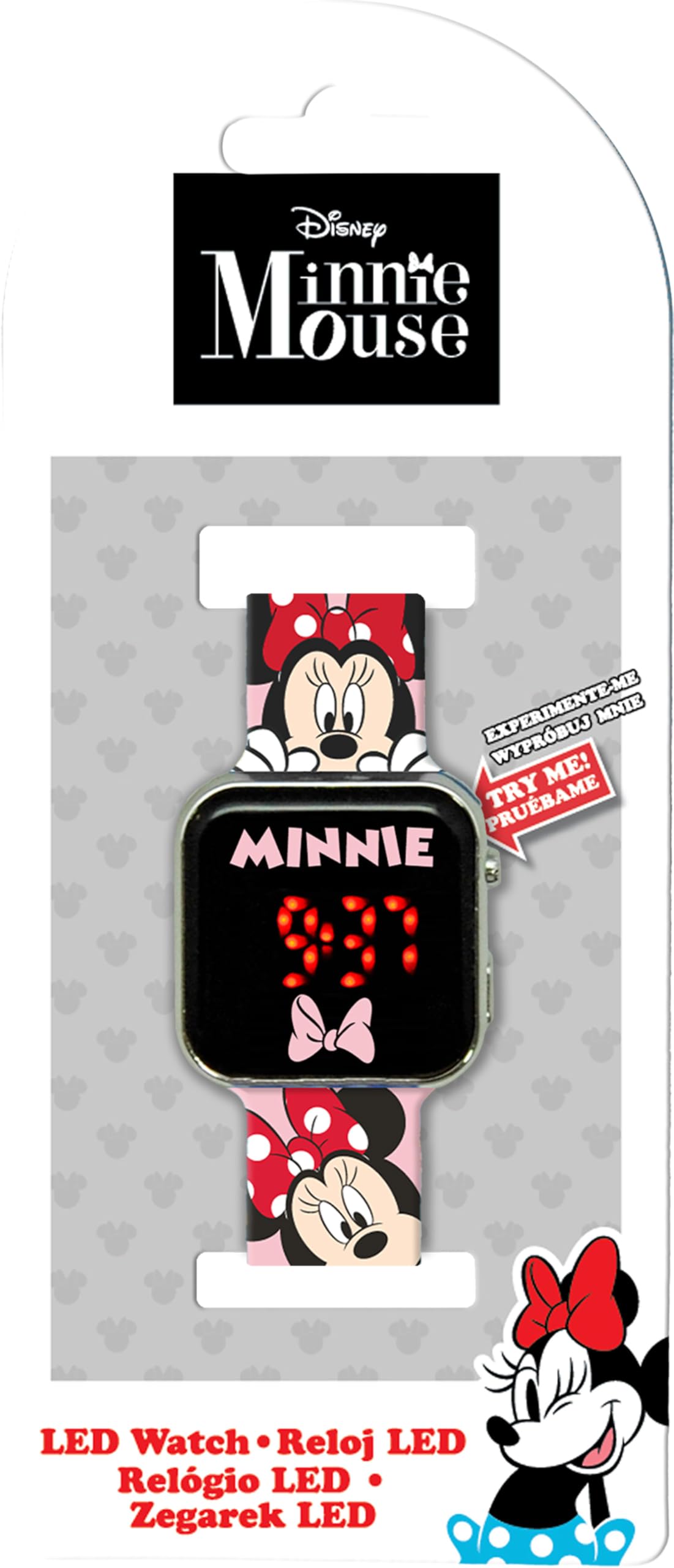 Orologio LED Minnie Mouse per Bambini – Cinturino Silicone