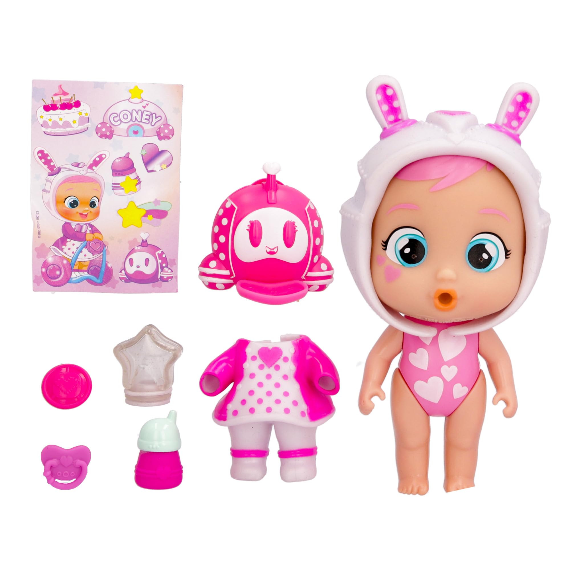 Cry Babies Magic Tears Stars Coney Bambola da Collezione con Outfit Iridescente