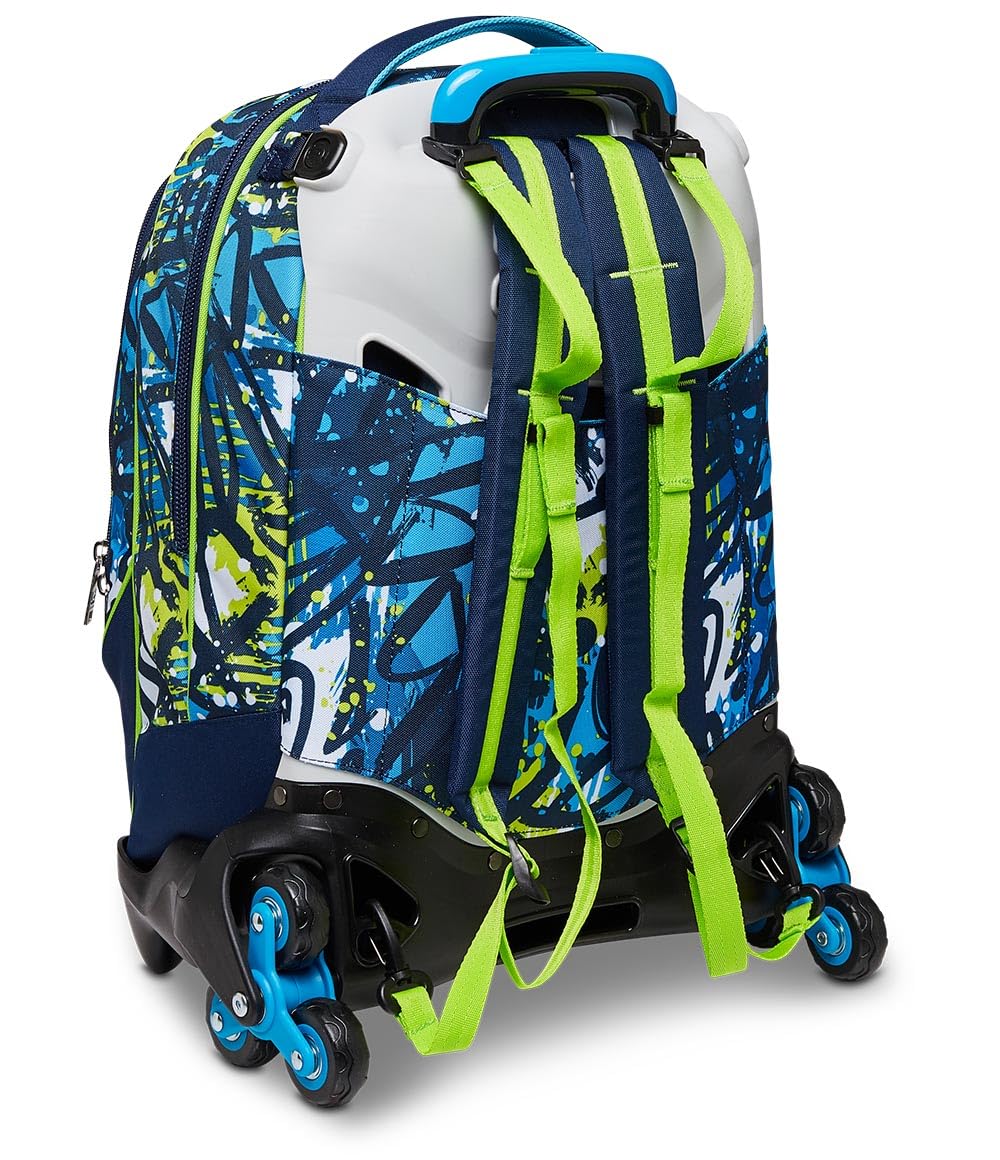 SJ Gang Style Jam Gang Jack 3WD Trolley Scuola Verde Acido 34L – 3 Utilizzi