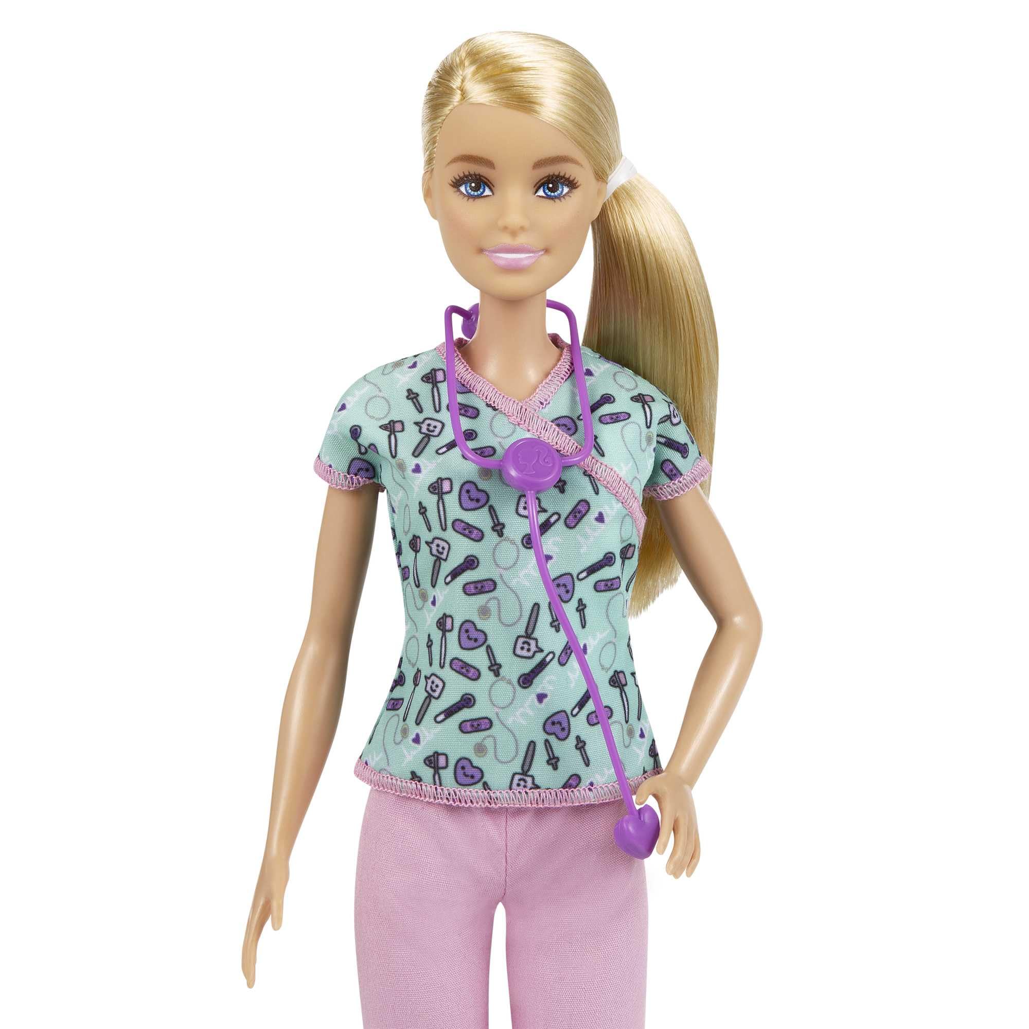Barbie Infermiera Bambola Bionda con Camice e Stetoscopio – GTW39