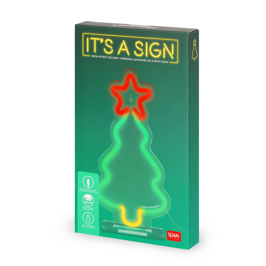 Legami Insegna Luminosa Neon Albero di Natale – Solo Uso Interno