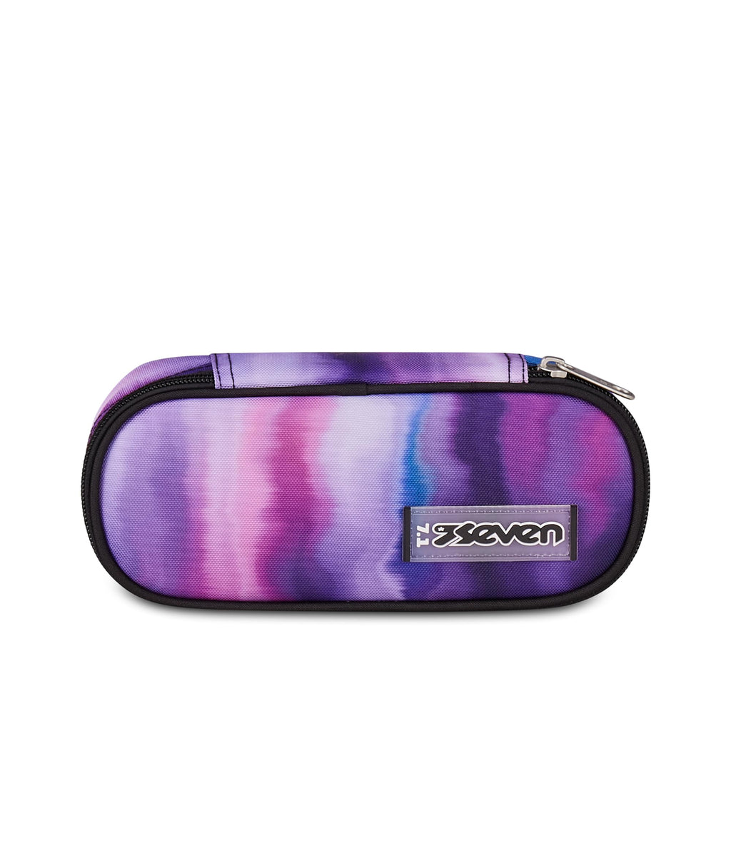 Seven Portapenne Round Plus FreeThink Viola e Rosa – Astuccio Ovale