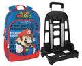 Zaino Trolley Super Mario – Manico e Spallacci Staccabili, 36x23x47 cm | Scuola