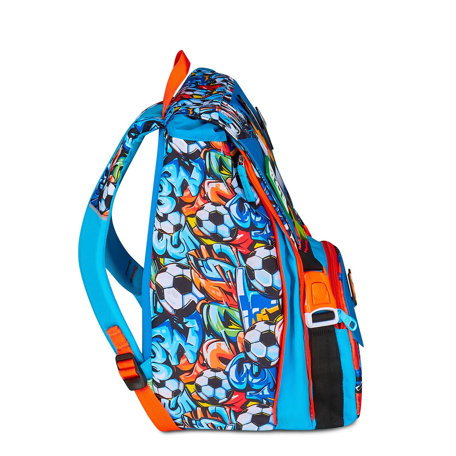 SJ Gang Style Jam Gang Zaino Scuola Grande Blu – Patch Riposizionabili 24 L