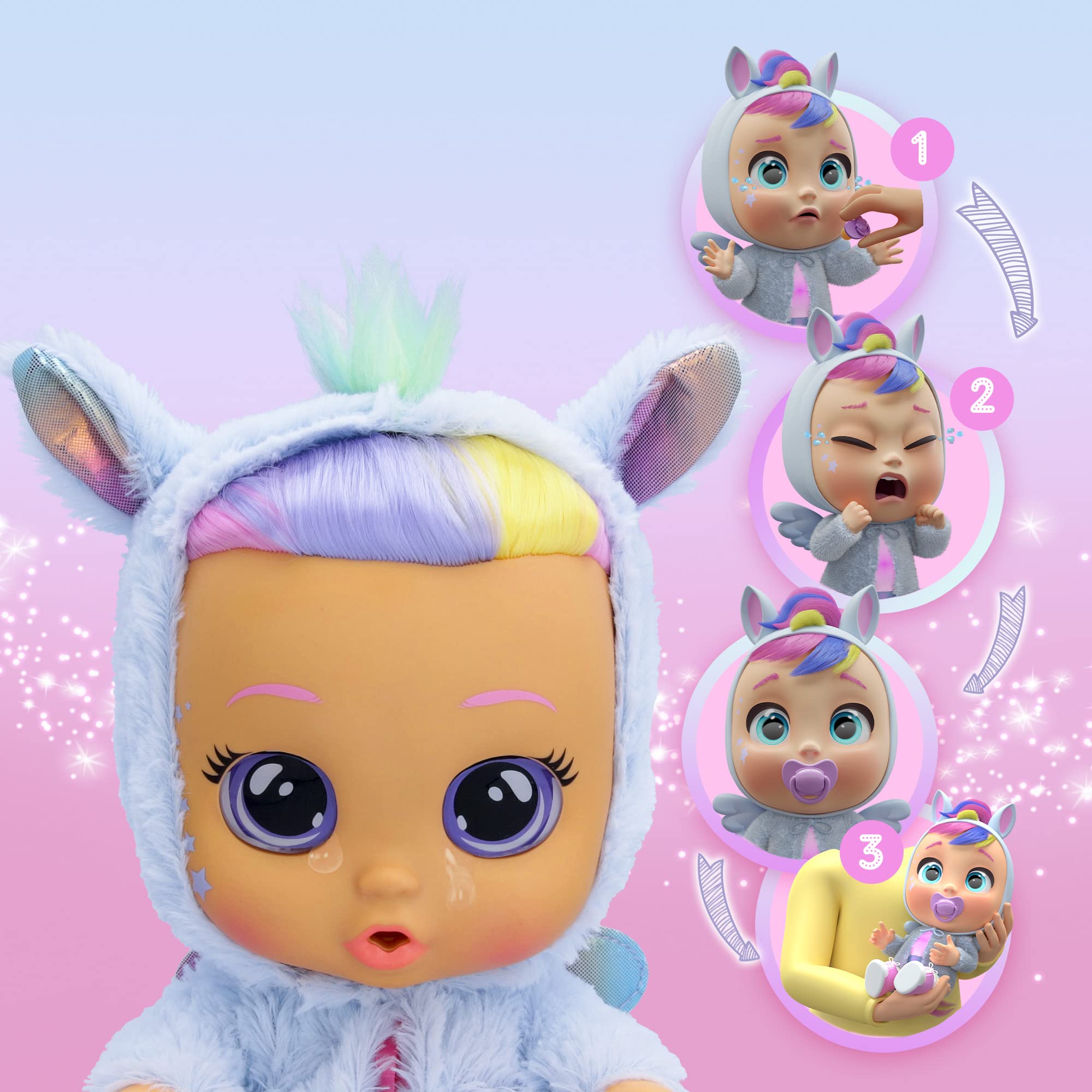 Cry Babies Dressy Fantasy Jenna Bambola Interattiva con Lacrime Vere