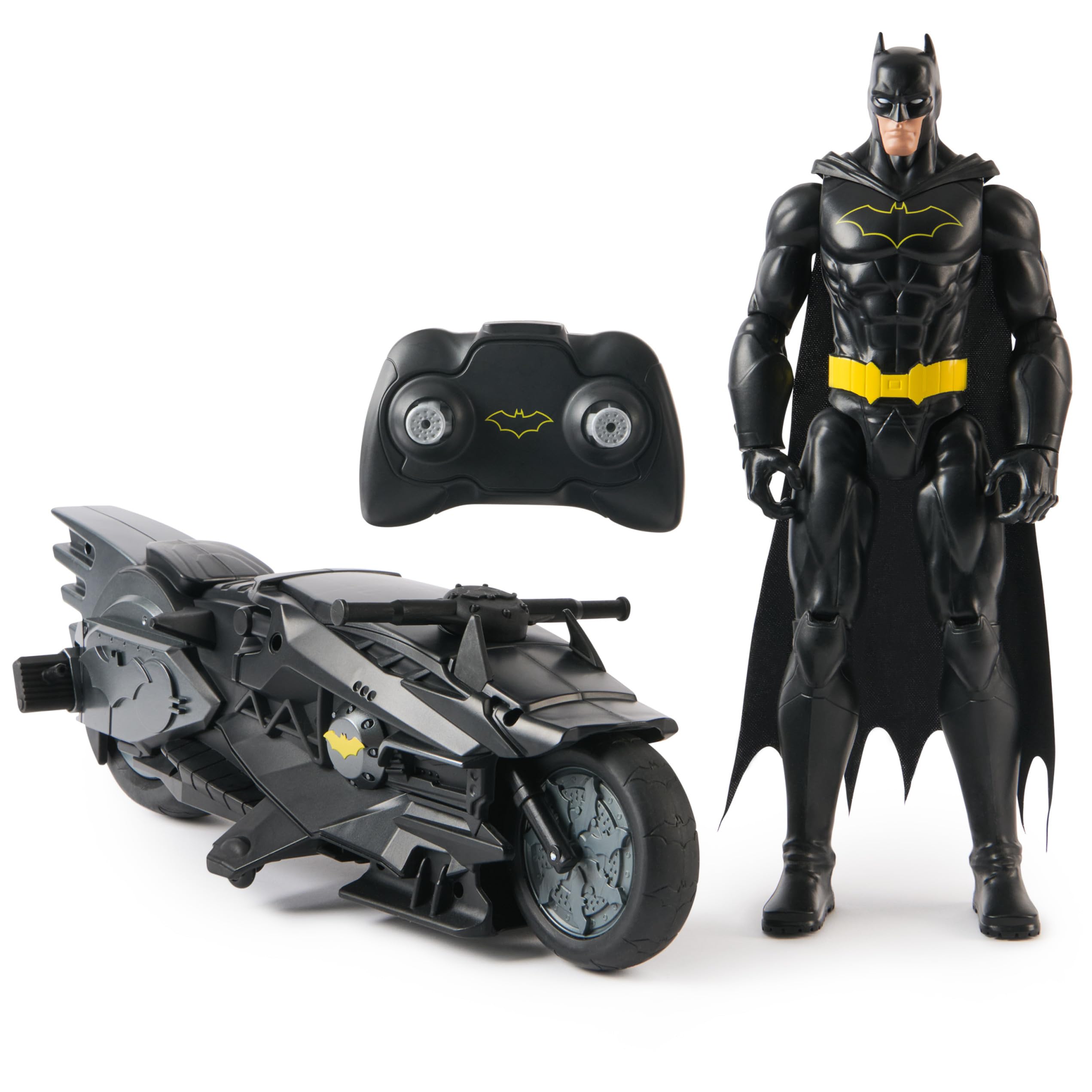 DC Comics Batcycle Stealth Radiocomandato Batman – Action Figure 30 cm Inclusa | Dai 4 Anni