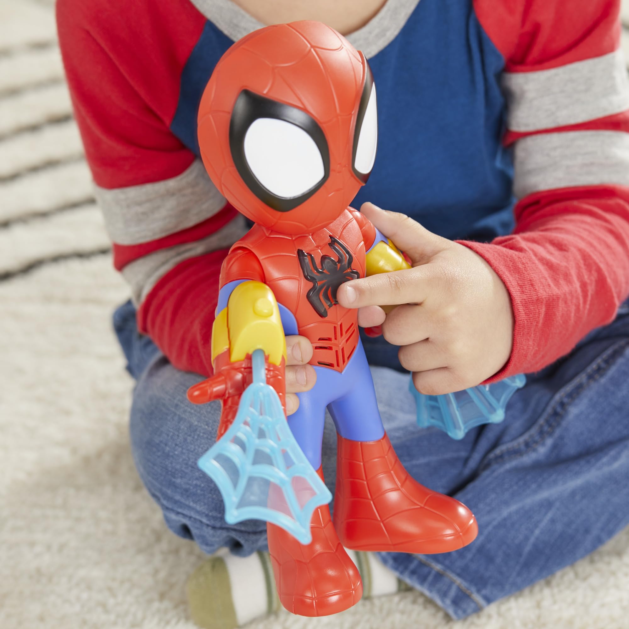 Spidey e i Suoi Fantastici Amici – Tuta Elettronica Action Figure Interattiva 25 cm | Luci, Suoni e Lancia-Ragnatele | Marvel