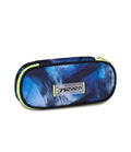 Seven Portapenne Round Plus Blu Fusion – Astuccio Ovale Blu con Taschino Zip e Elastici | Scuola Media e Superiore