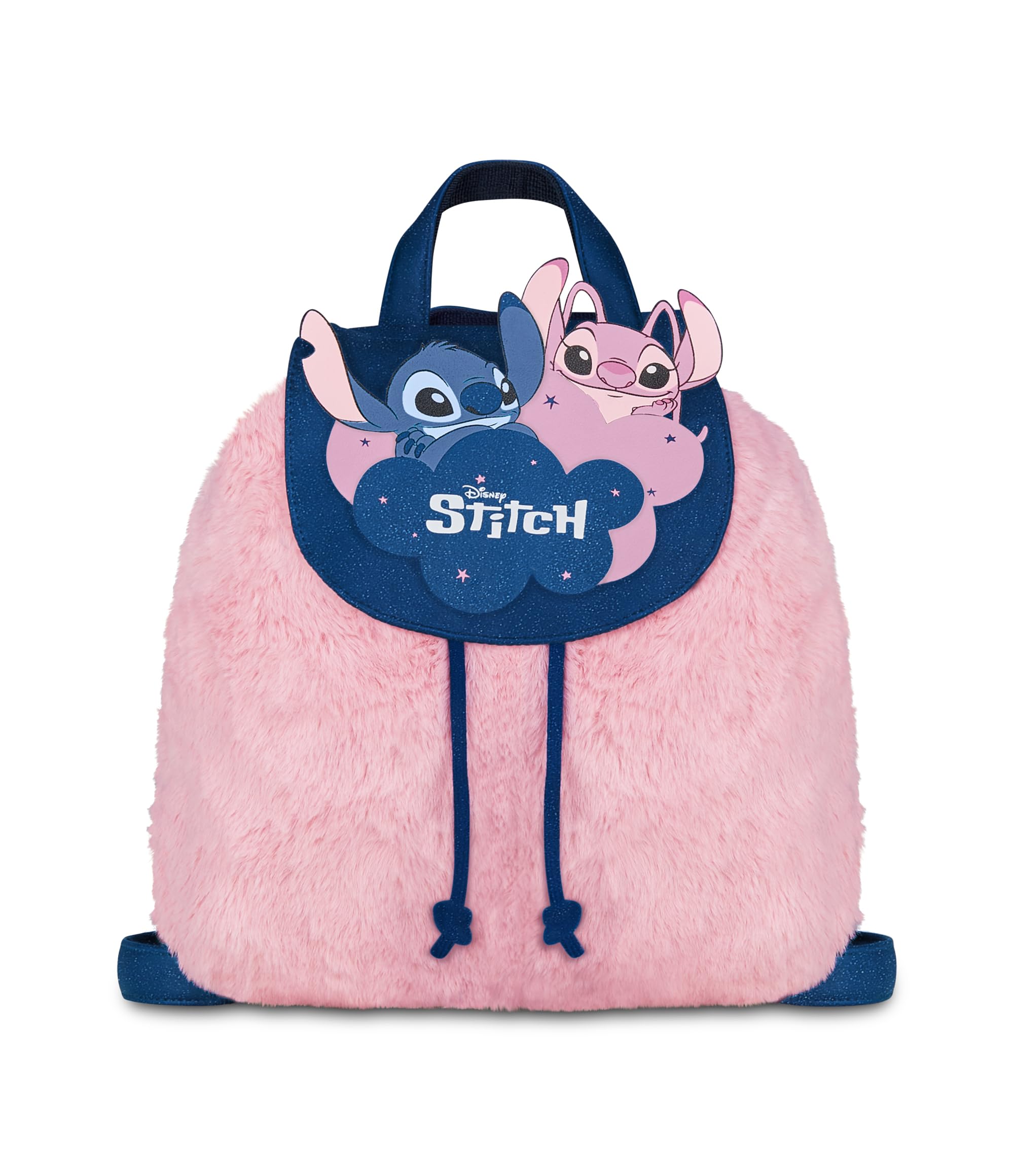 Seven Lilo & Stitch Starry Eyed Zaino con Patch Pelliccia Sintetica – Bambina
