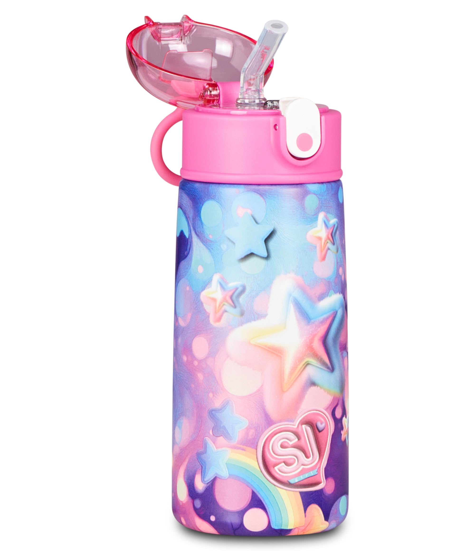 SJ Gang – Borraccia Termica 500 ml Multicolore per Bambina | Acciaio Inox 304 BPA Free | Riutilizzabile | Caldo 12h / Freddo 24h