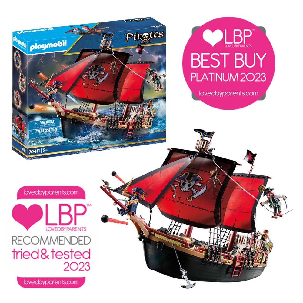 Playmobil 70411 Nave Pirata Grande Galleggiante con Cannone – Dai 4 Anni