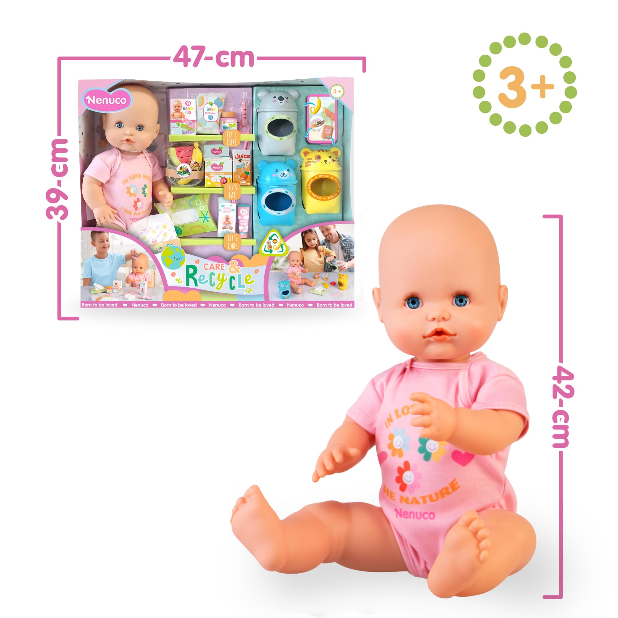 Nenuco Care & Recycle Bambola Ecologica con Accessori