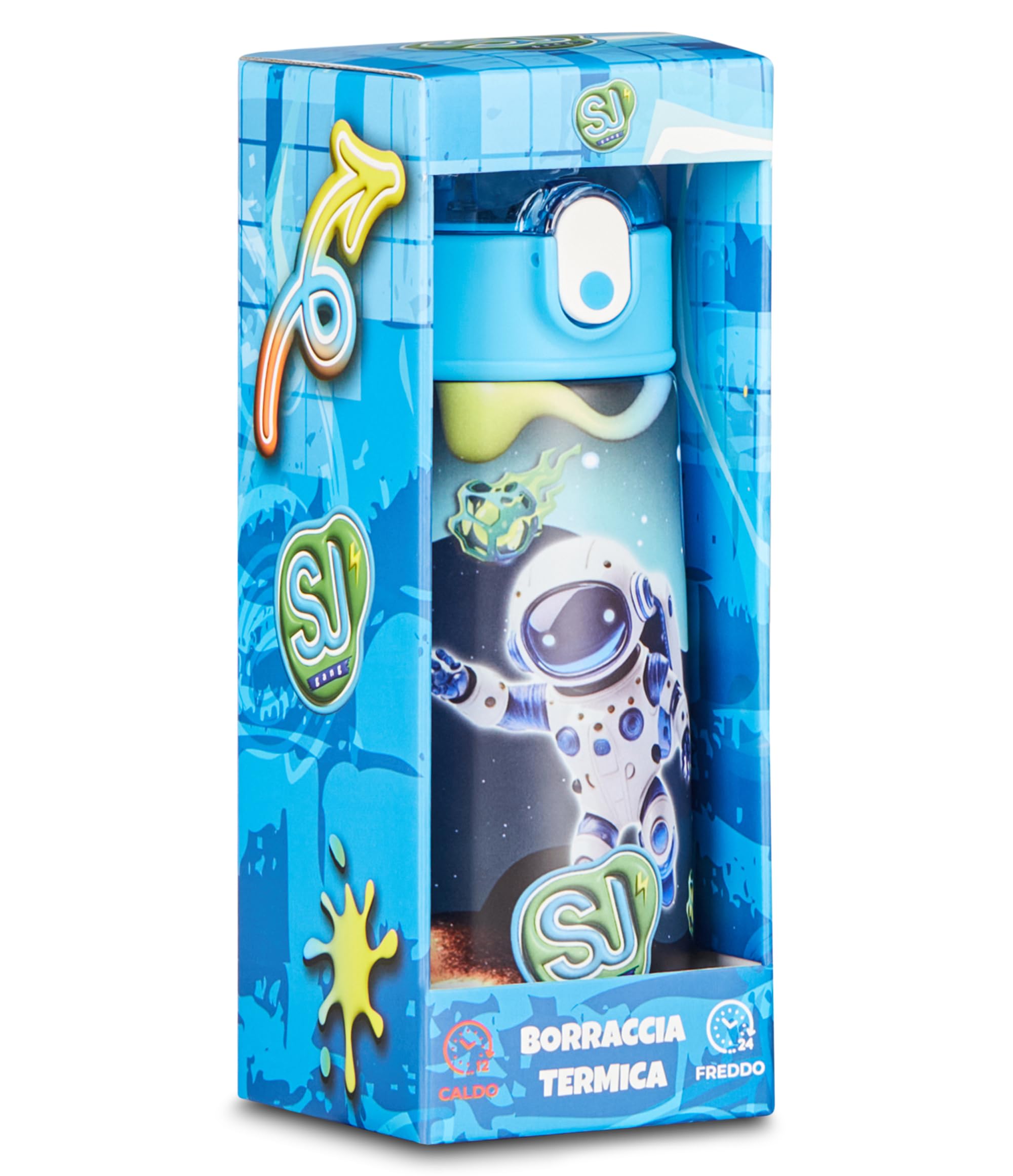 Borraccia Termica SJ Gang 500 ml Multicolore – Acciaio Inox BPA Free, Antigoccia | Scuola e Sport