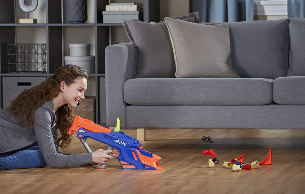 Nerf Nitro Motofury – Lanciarazzi con 2 Rampe, 9 Automobiline e 12 Ostacoli