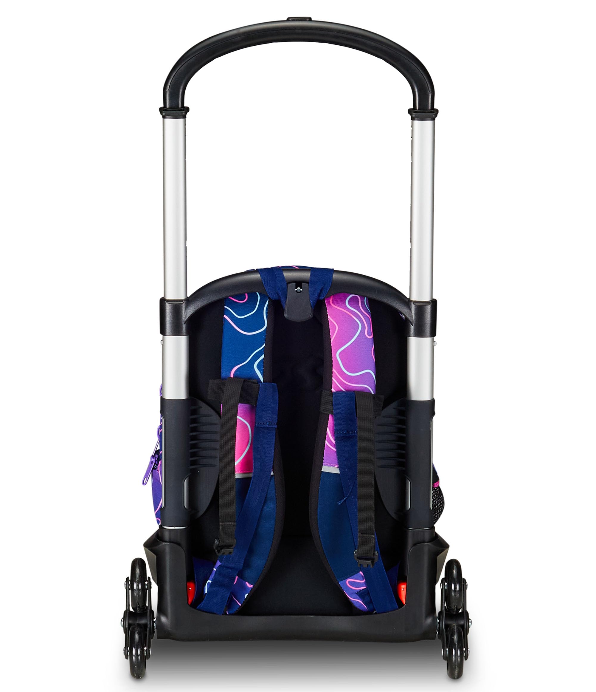 Seven Trolley Scuola Flex 3 Ruote Rosa Mapset Girl 3 in 1 con Zaino Sganciabile 32L
