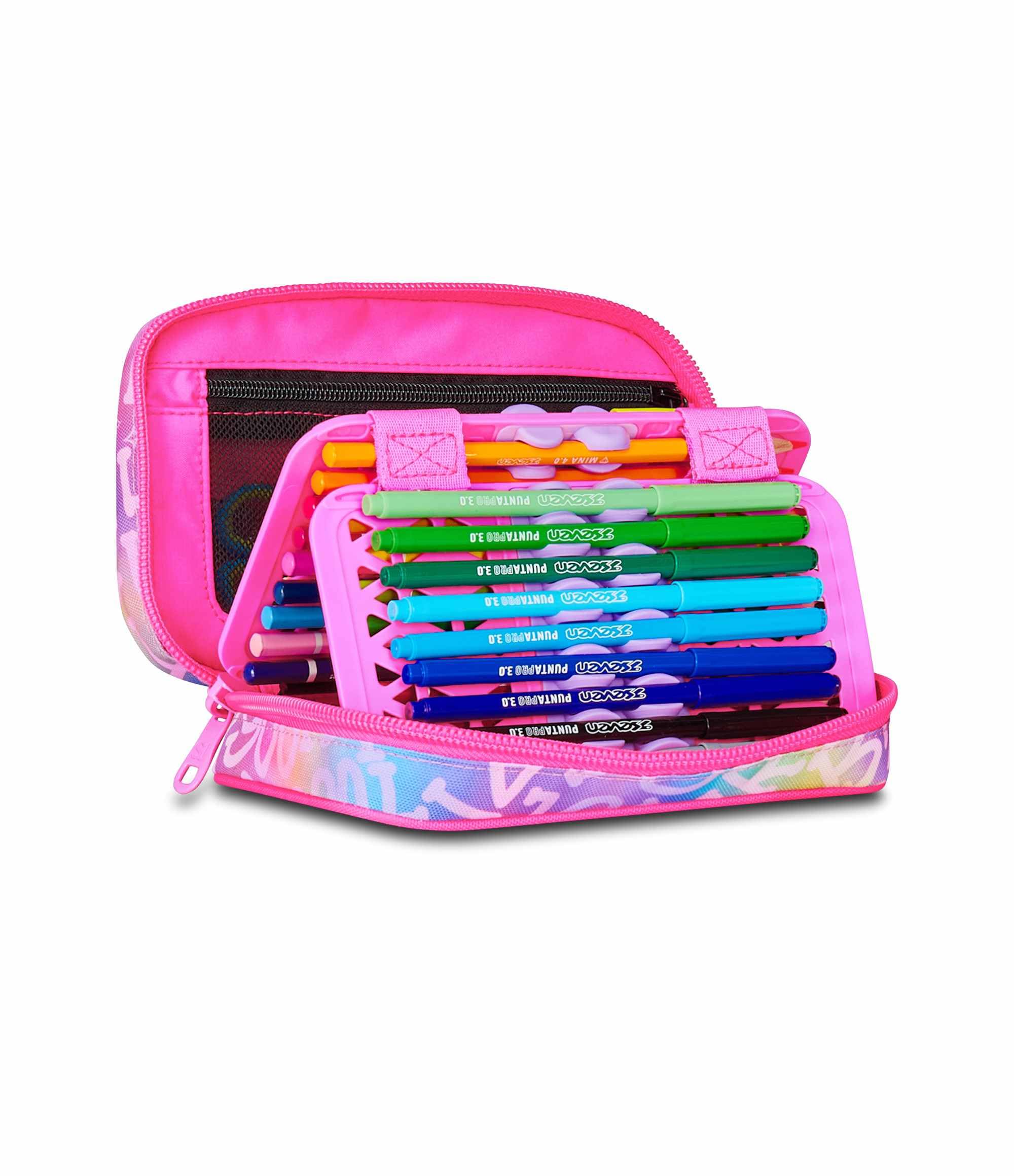 Astuccio SJ Gang Speed Pad Rosa – Mono Scomparto con Plance Amovibili, Completo, Bambina