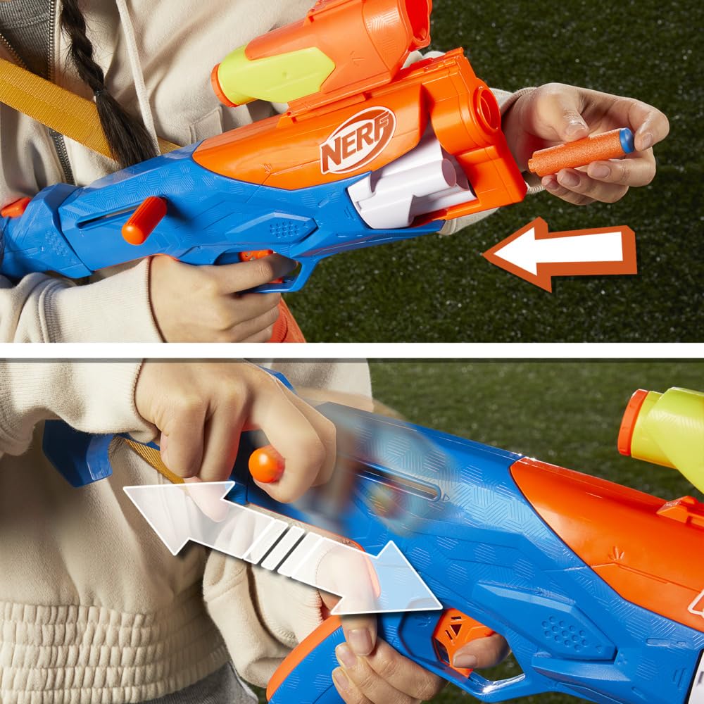 NERF N Series Gear Up Pack – 3 Blaster, 10 Combinazioni, Mirino, Calcio e 18 Dardi N1 | Hasbro