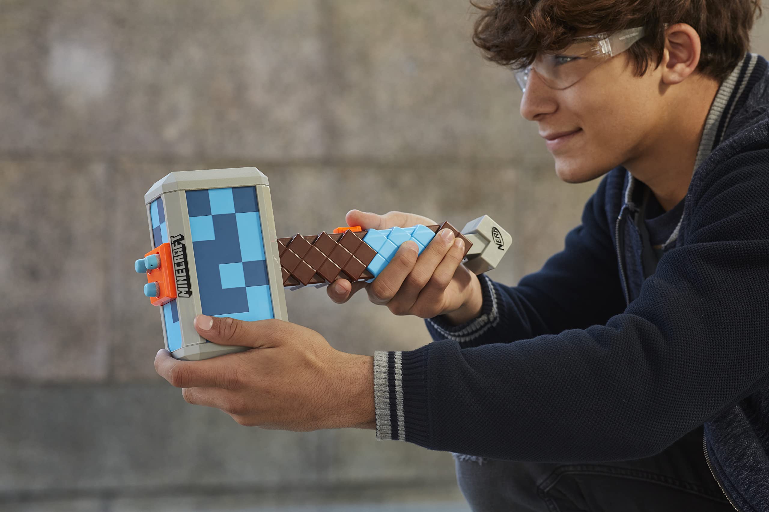Nerf Minecraft Stormlander Martello Spara Dardi con 3 Dardi Elite