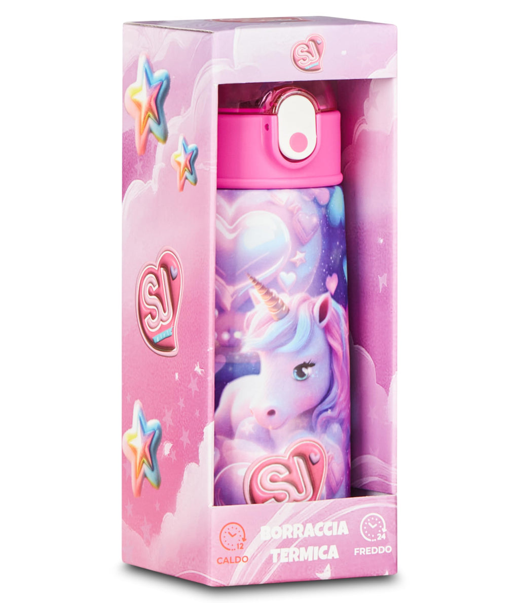 Borraccia Termica SJ Gang 500 ml Multicolore Ragazza – Acciaio Inox BPA Free | Scuola e Sport