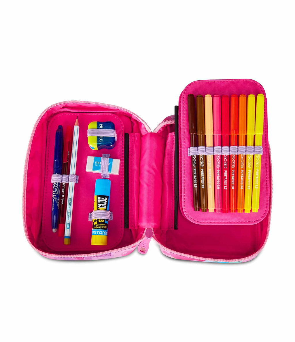 Astuccio SJ Gang Speed Case Fucsia – Plance Amovibili, Completo di Penne e Colori | Scuola Elementare