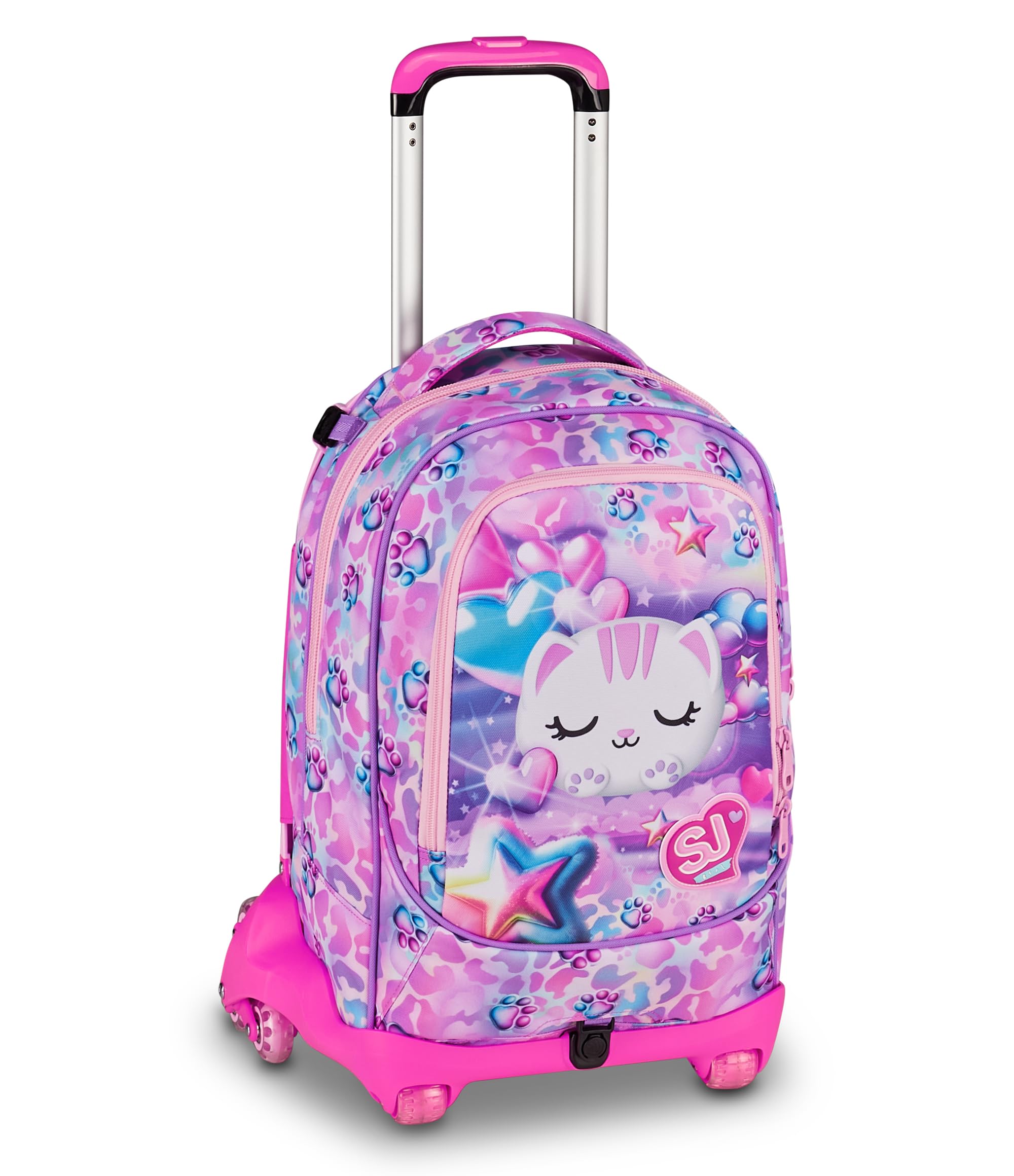 SJ Gang Trolley Jack 8 Ruote Glowcat Rosa 34L – 3 in 1 Scomponibile
