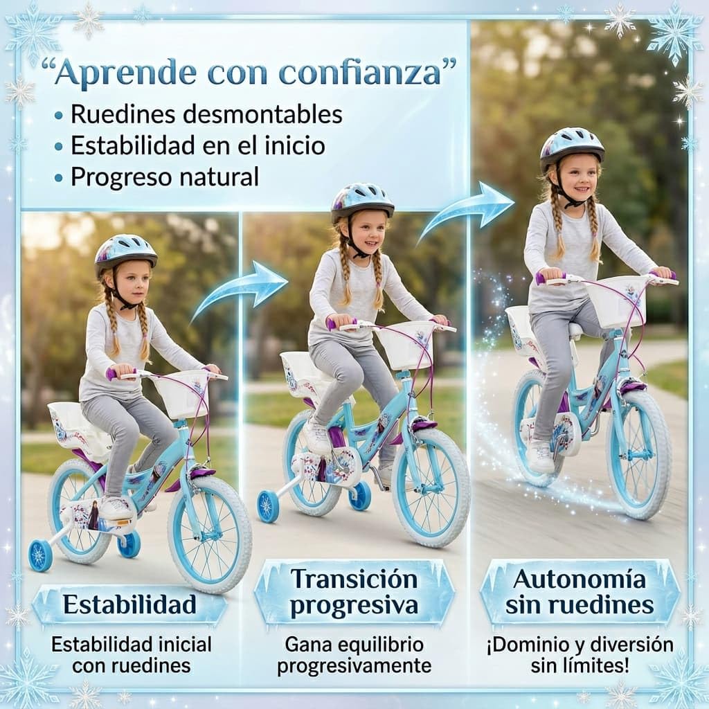 Bicicletta Disney Frozen 16 TOIMSA Huffy – Bambini 5-8 Anni, Struttura Acciaio