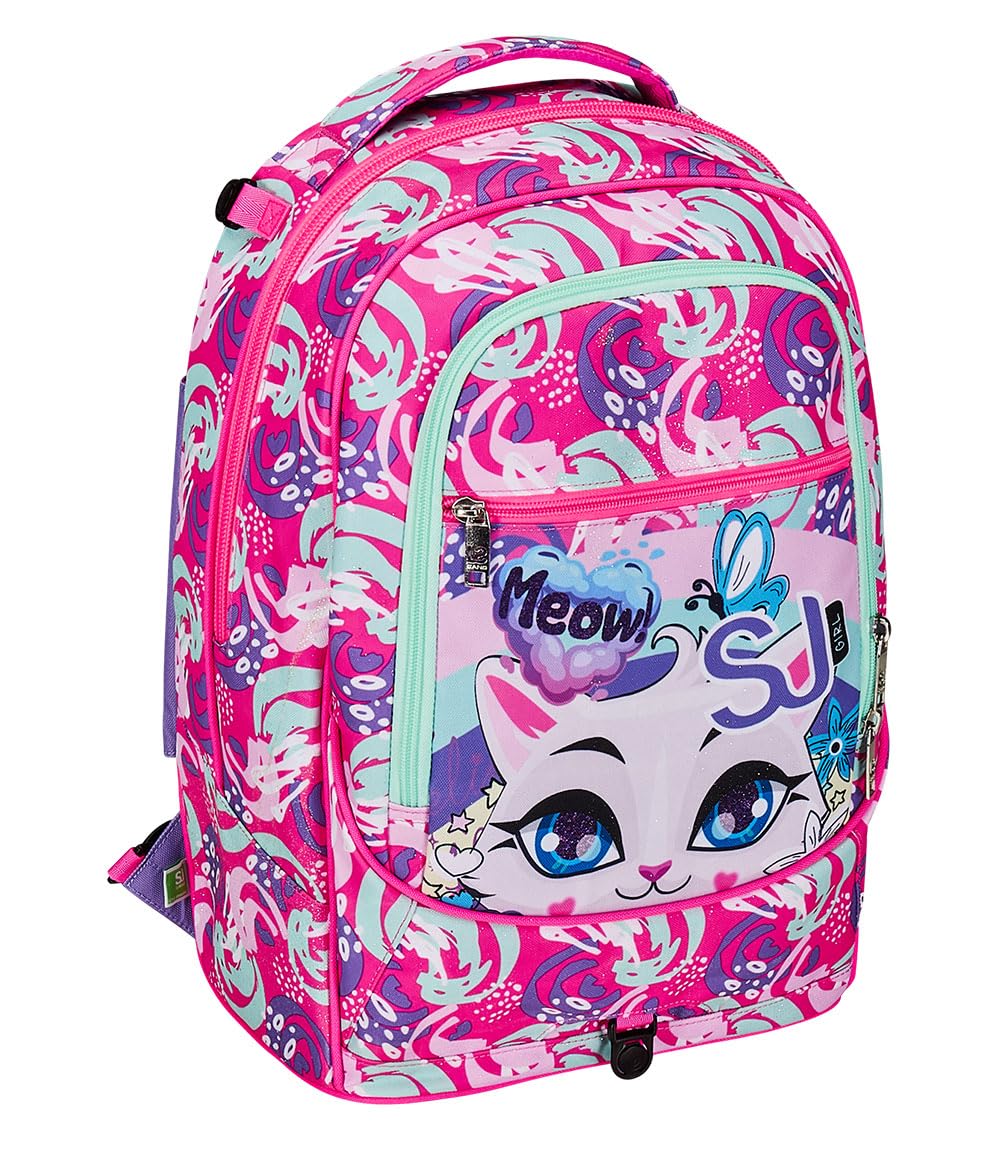 Trolley SJ Gang New Tech Cuccioli Rosa – Zaino con Carrello | Scuola