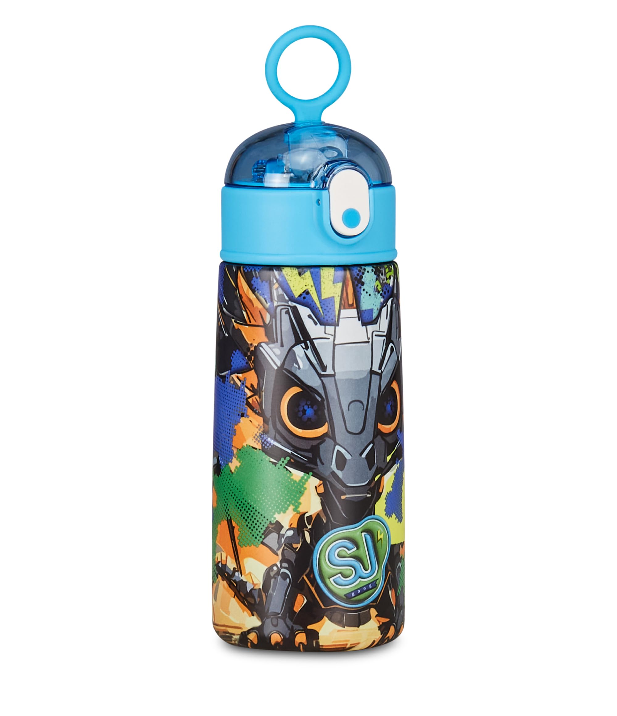 SJ Gang – Borraccia Termica 500 ml Drago Blu | Acciaio Inox BPA Free | Caldo 12h / Freddo 24h | Scuola e Sport