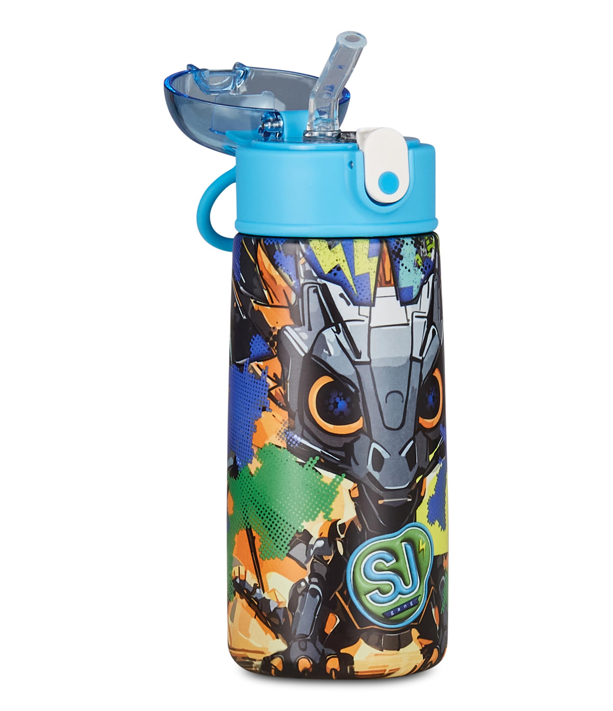 SJ Gang – Borraccia Termica 500 ml Drago Blu | Acciaio Inox BPA Free | Caldo 12h / Freddo 24h | Scuola e Sport