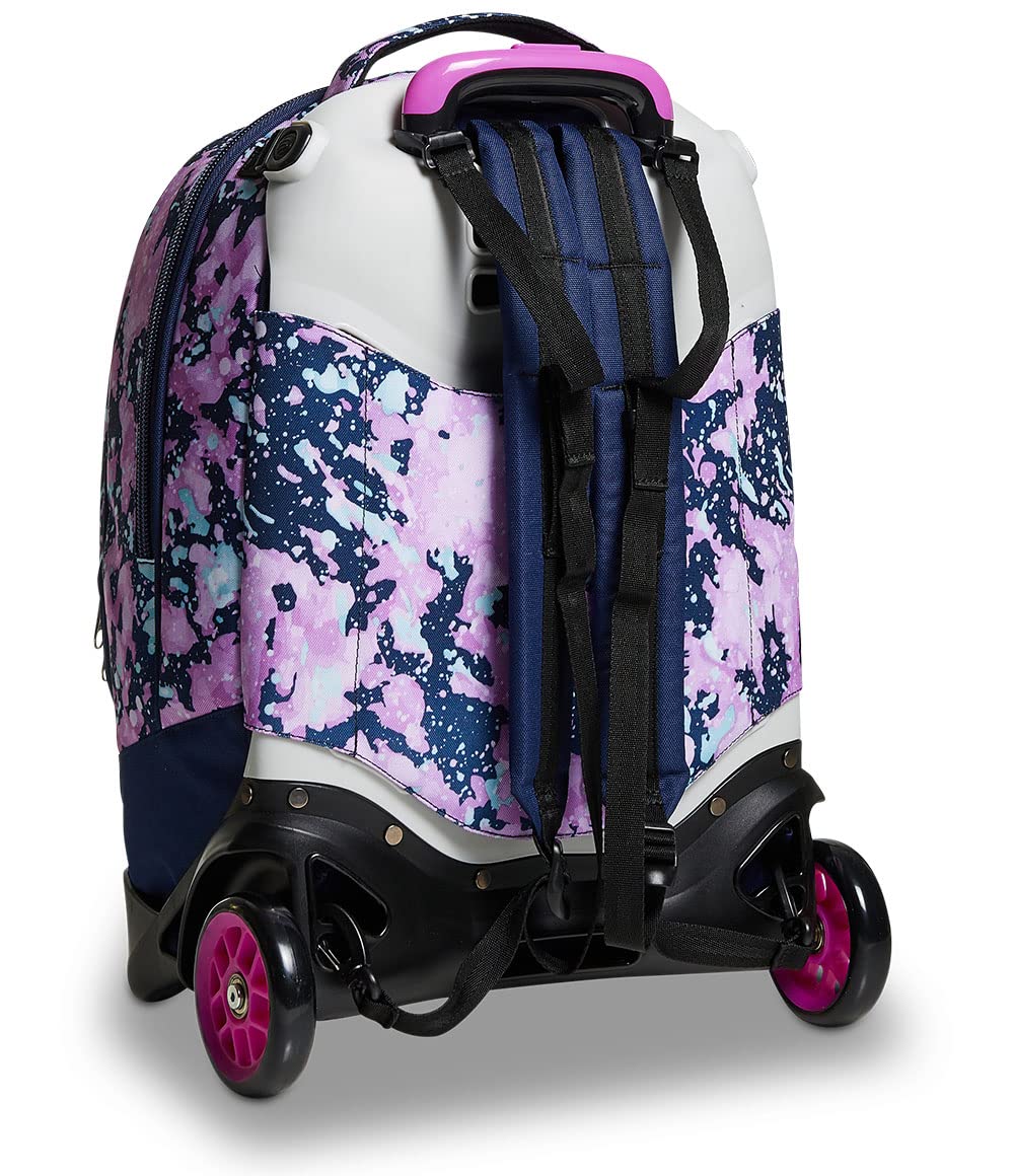 Seven Trolley Scuola Jack 2 Ruote DrawingPin Girl – Rosa-blu