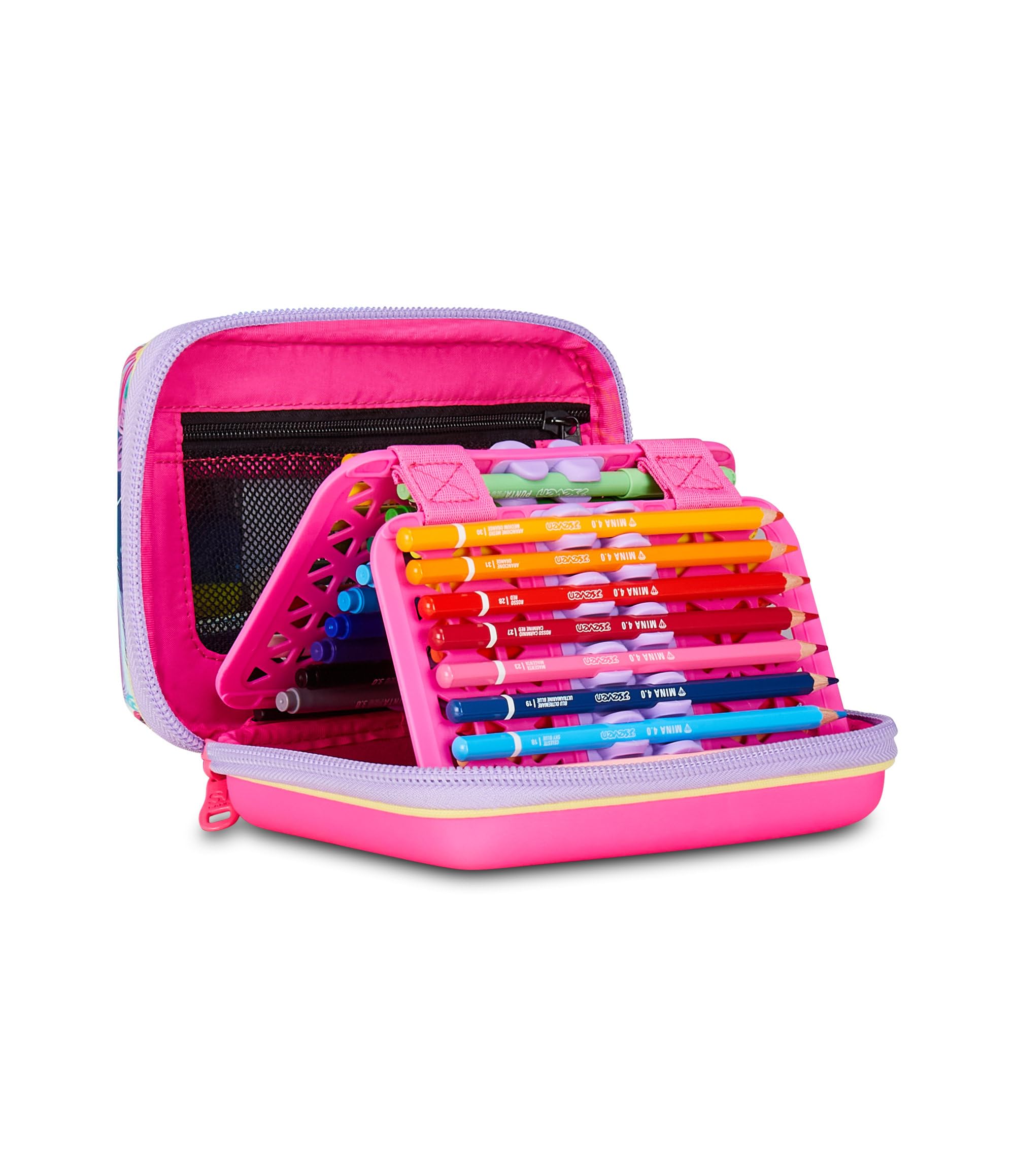 SJ Gang – Astuccio Speed Pad + Cat&Air Rosa | Mono Scomparto con Plance Amovibili | Completo di Penne e Colori | Scuola Elementare
