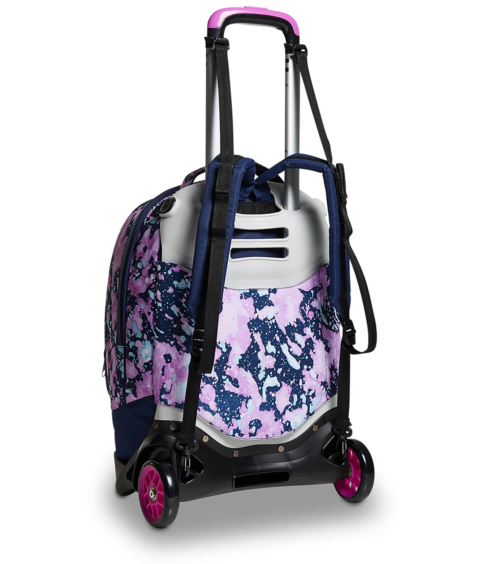 Seven Trolley Scuola Jack 2 Ruote DrawingPin Girl – Rosa-blu