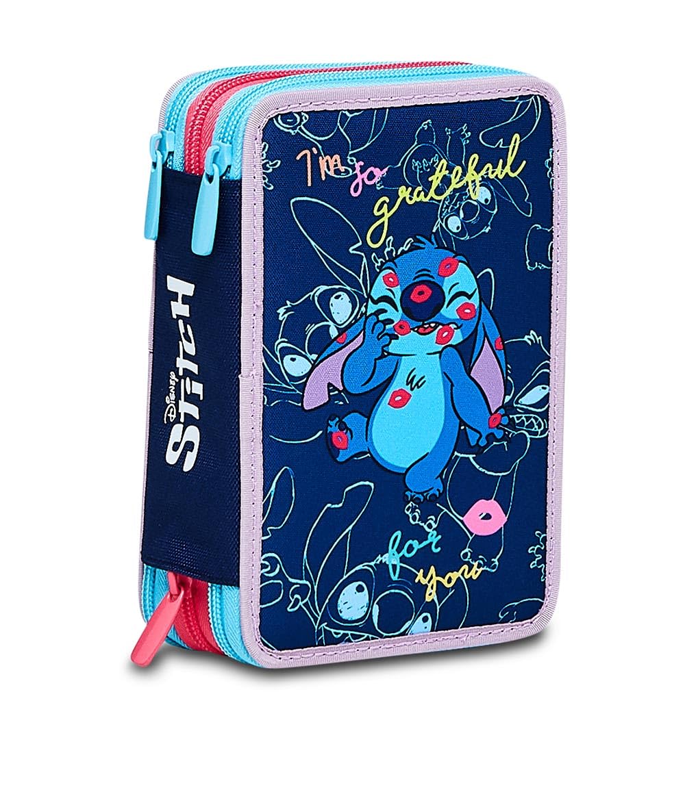 Astuccio Seven 3 Scomparti Lilo & Stitch My Alien Pal – Completo di Cancelleria | Scuola