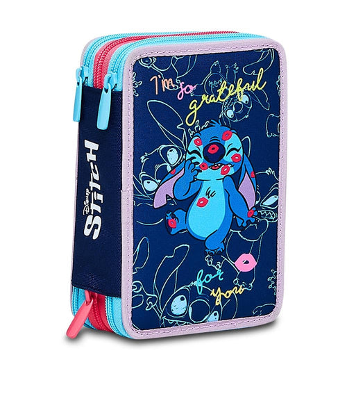 Astuccio Seven 3 Scomparti Lilo & Stitch My Alien Pal – Completo di Cancelleria | Scuola