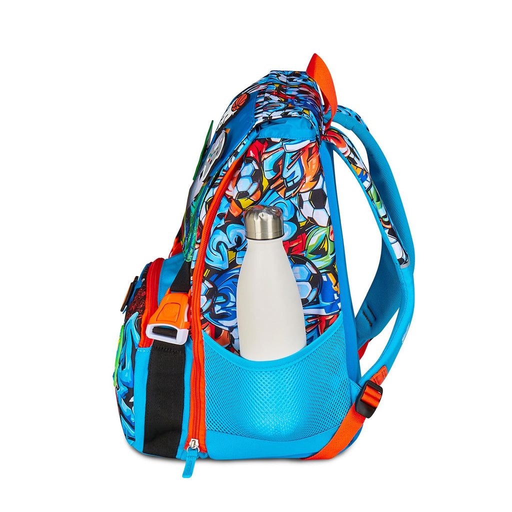 SJ Gang Style Jam Gang Zaino Scuola Grande Blu – Patch Riposizionabili 24 L