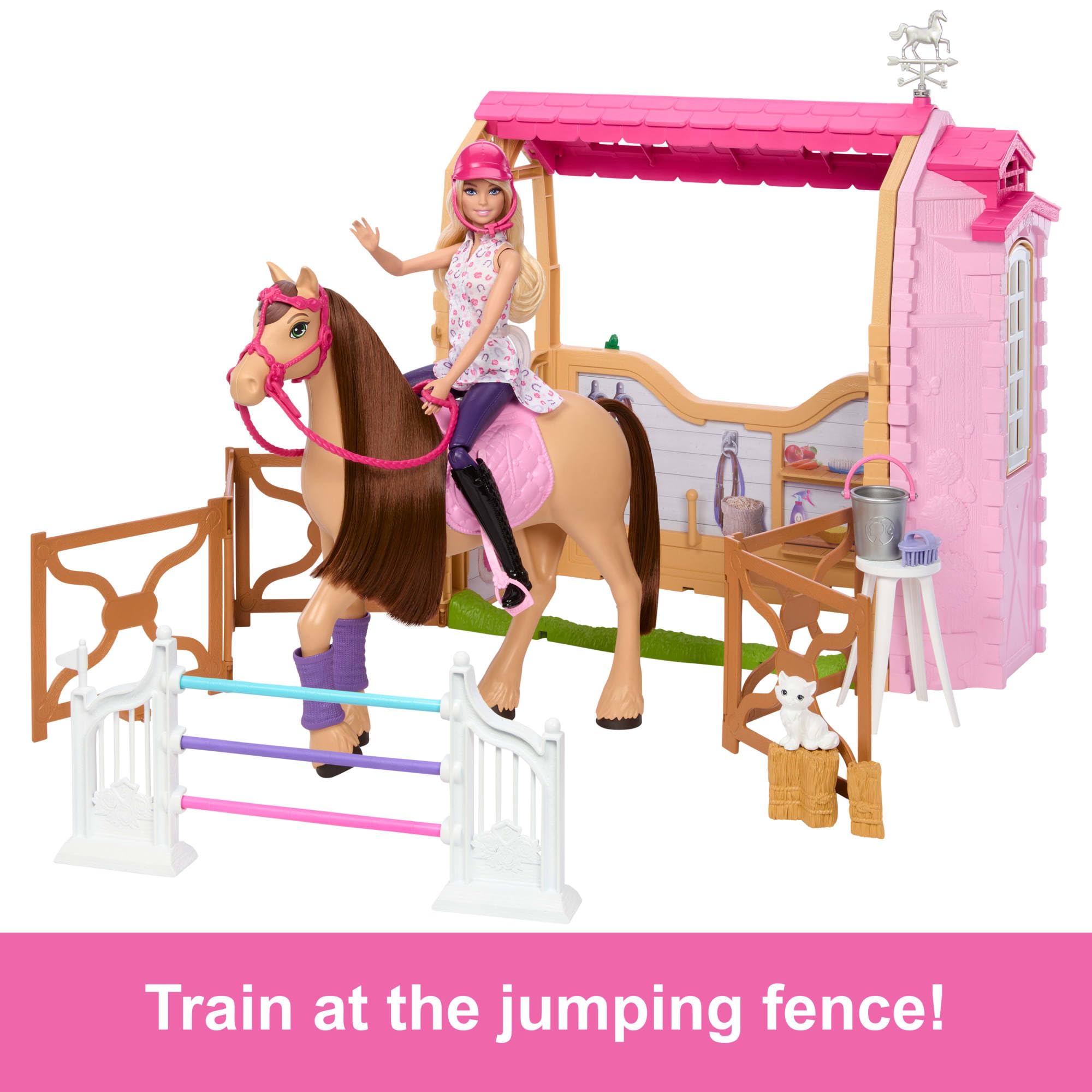 Barbie Scuderia Ultimate – Playset con Bambola, Cavallo e 25+ Accessori | 6 Aree di Gioco