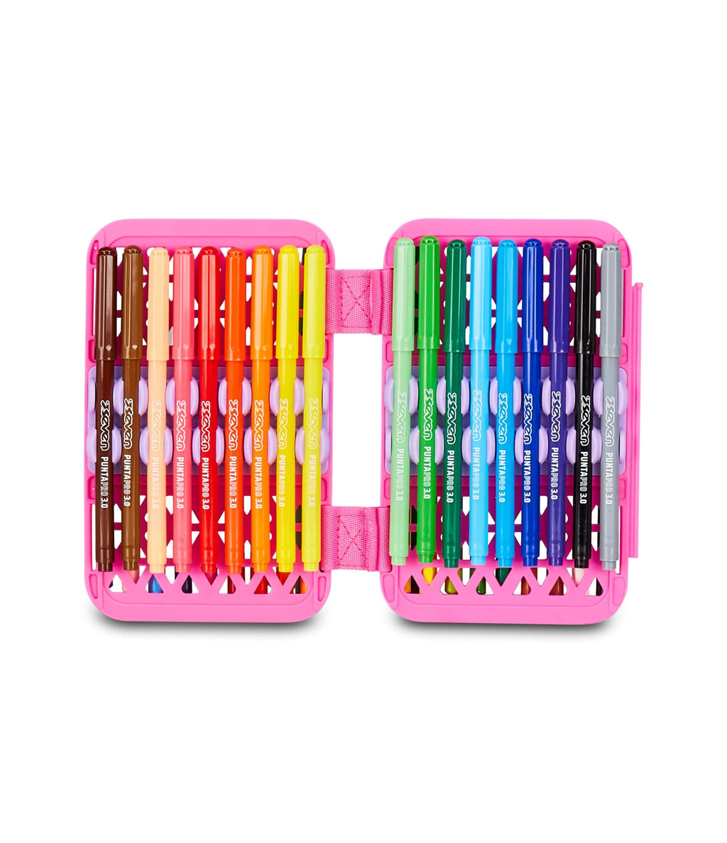 SJ Gang – Astuccio Speed Pad + Cat&Air Rosa | Mono Scomparto con Plance Amovibili | Completo di Penne e Colori | Scuola Elementare