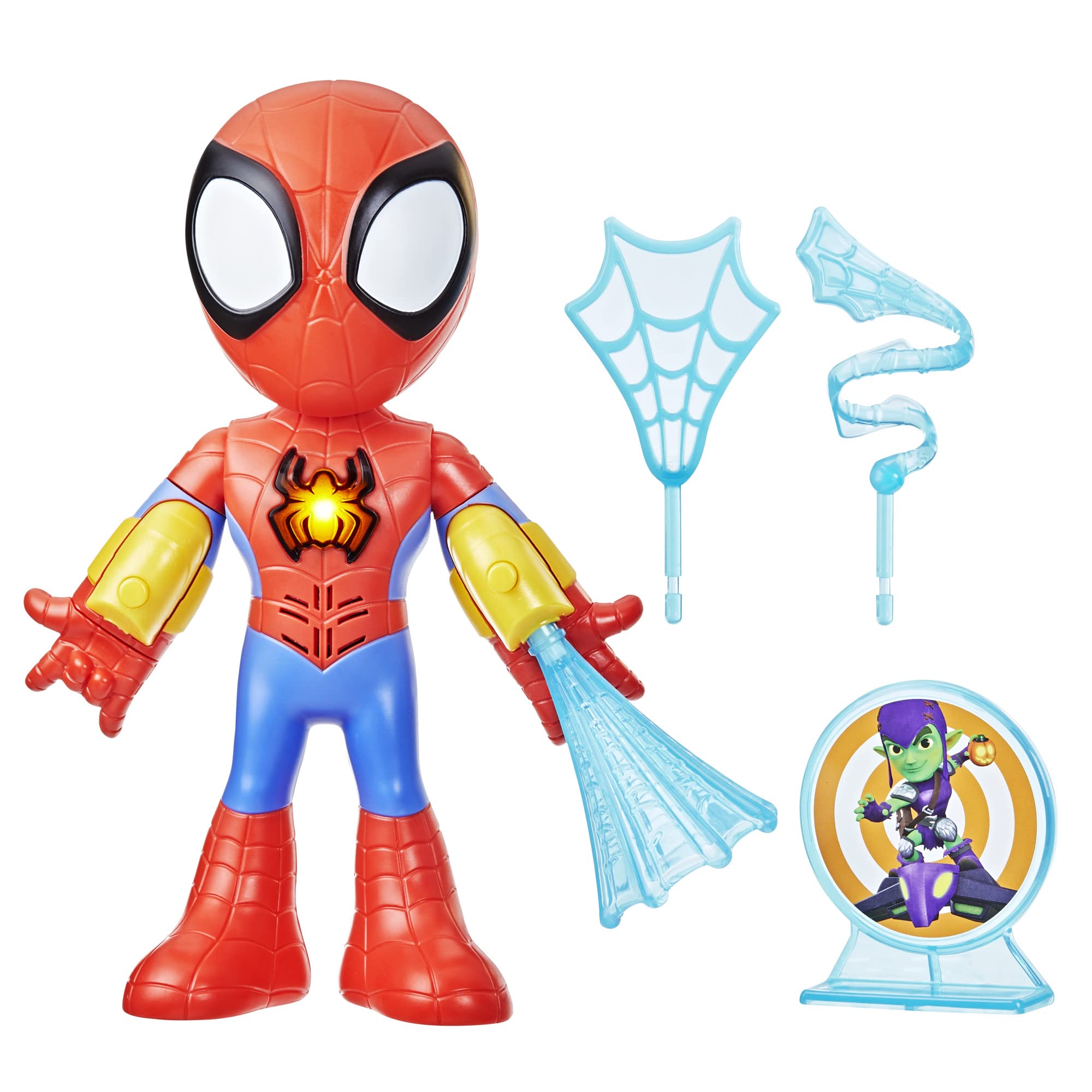 Spidey e i Suoi Fantastici Amici – Tuta Elettronica Action Figure Interattiva 25 cm | Luci, Suoni e Lancia-Ragnatele | Marvel