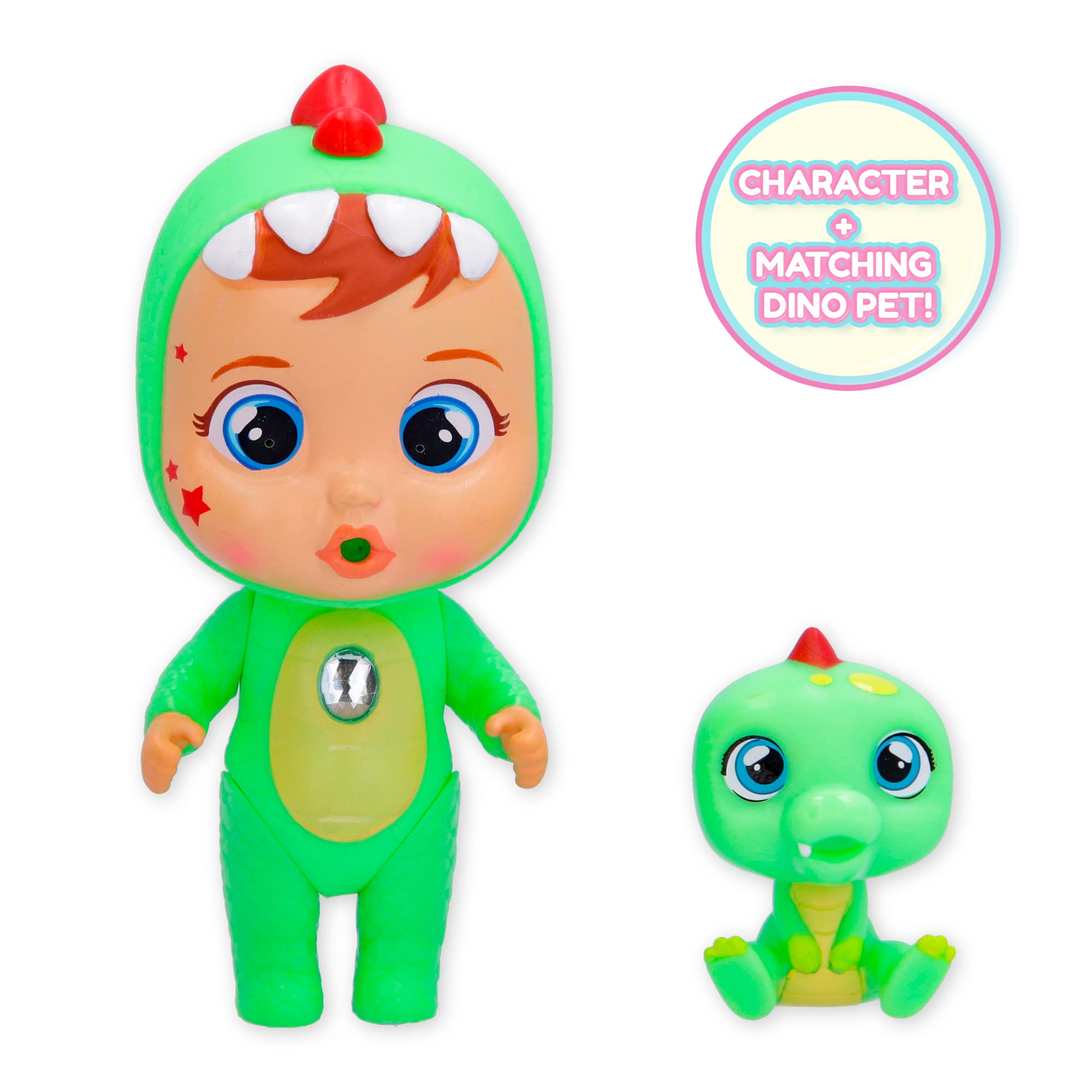 Cry Babies Magic Tears Icy World Dinos Bambola da Collezione con Lacrime Vere