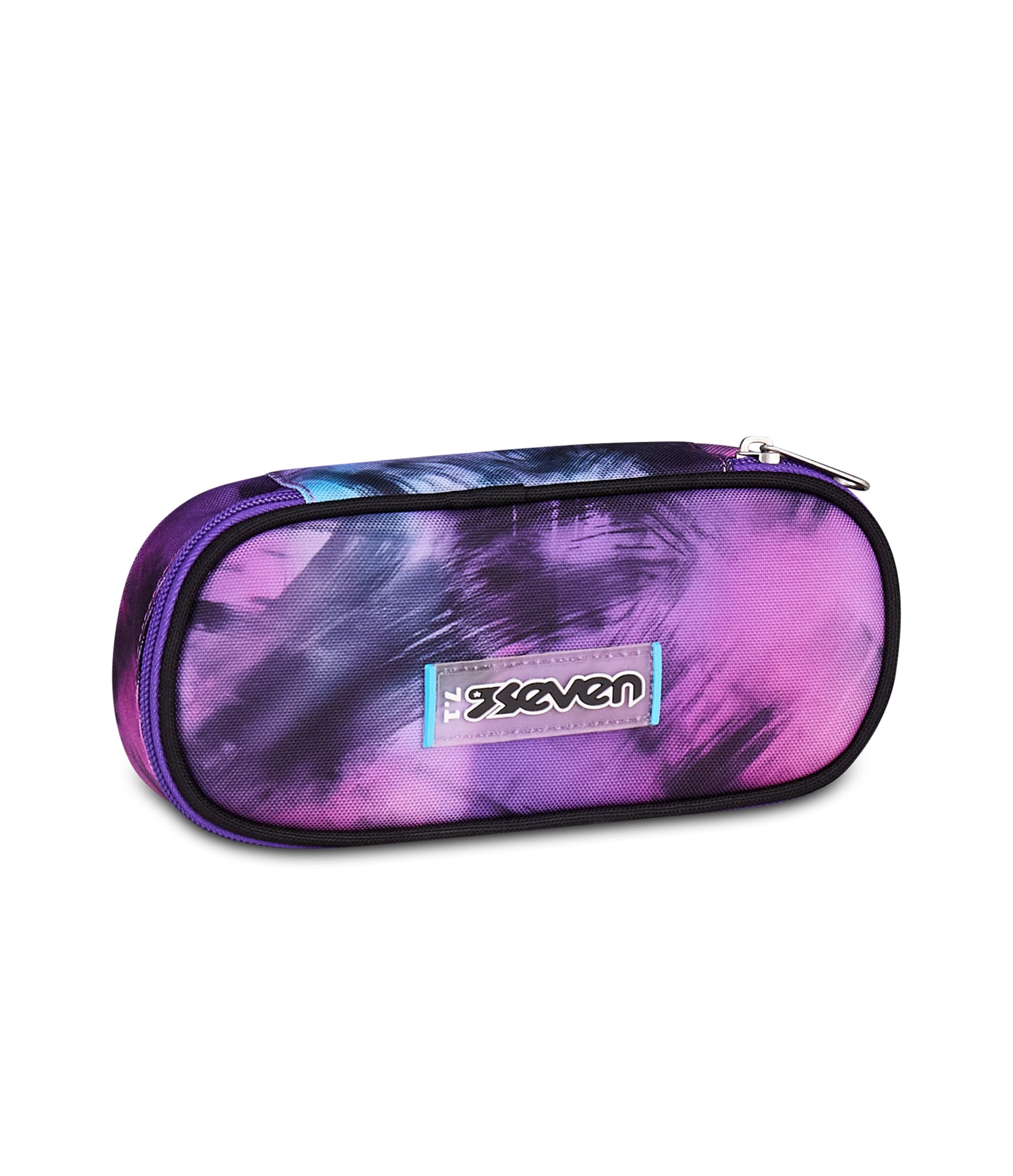 Seven Portapenne Round Plus Pink Fusion – Astuccio Ovale Rosa con Taschino Zip e Elastici | Scuola Media e Superiore