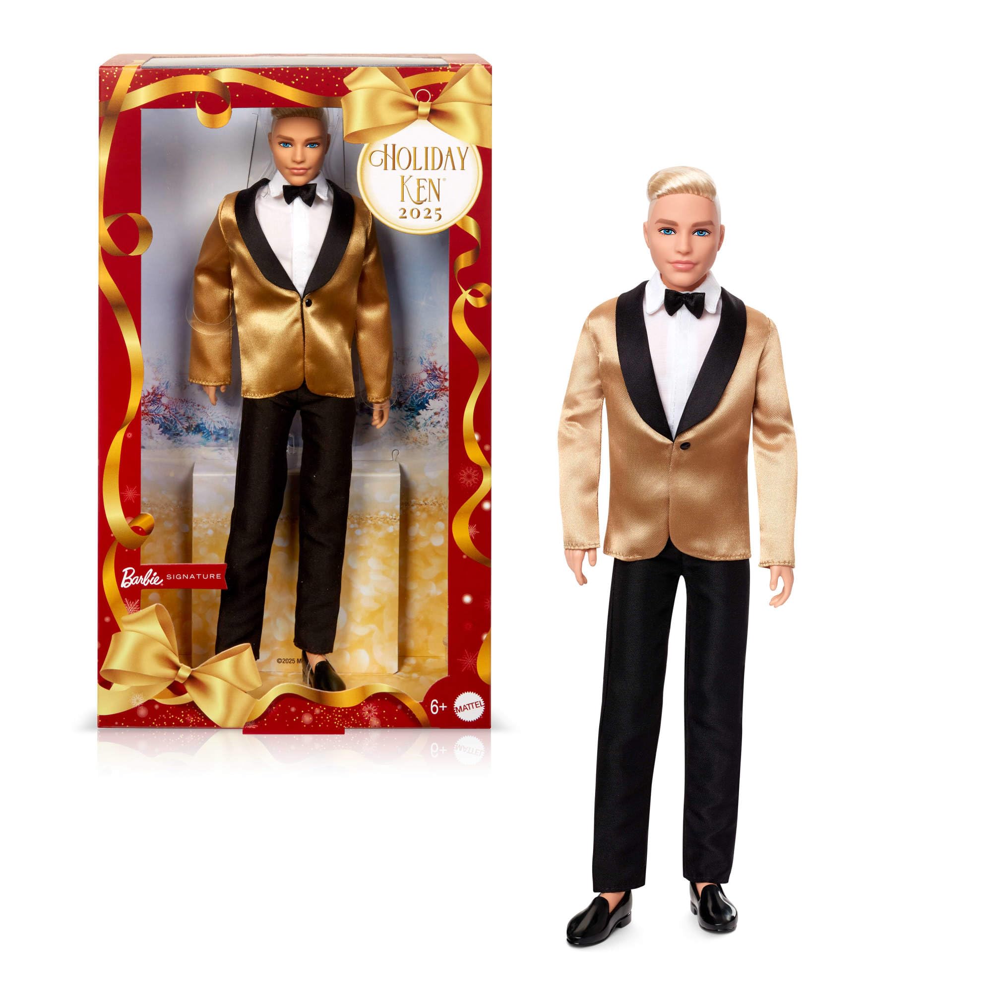 Barbie Signature Holiday 2025 Bambola da Collezione Abito Argento e Oro – JBJ00