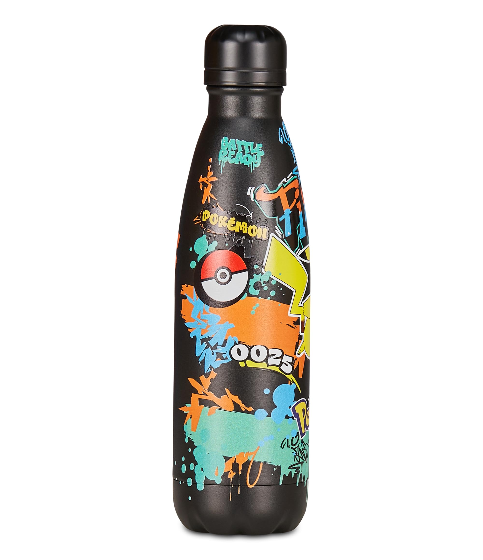 Seven Pokémon – Borraccia Termica 500 ml Nera | Acciaio Inox BPA Free | Caldo 12h / Freddo 24h | Scuola e Sport