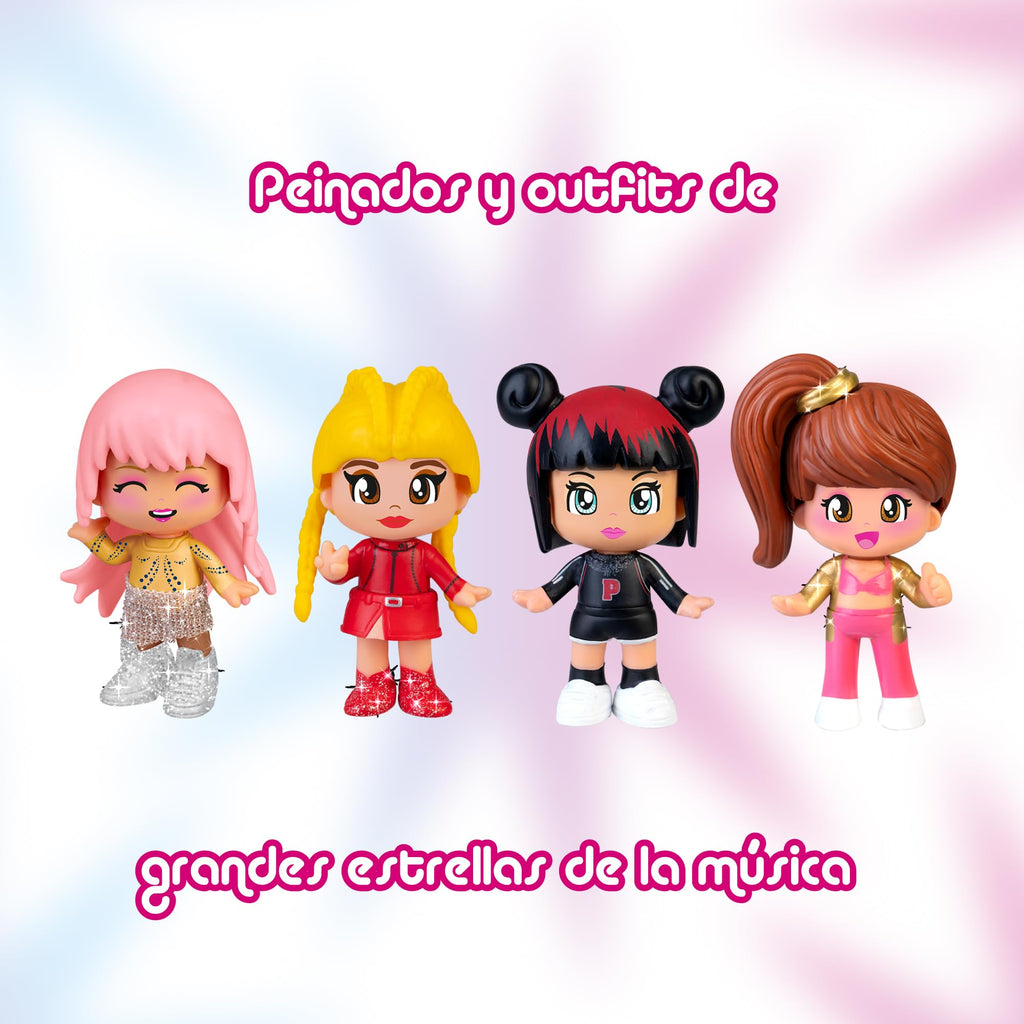 Pinypon Super Star Box con 4 Figure Esclusive e Accessori – Dai 4 Anni