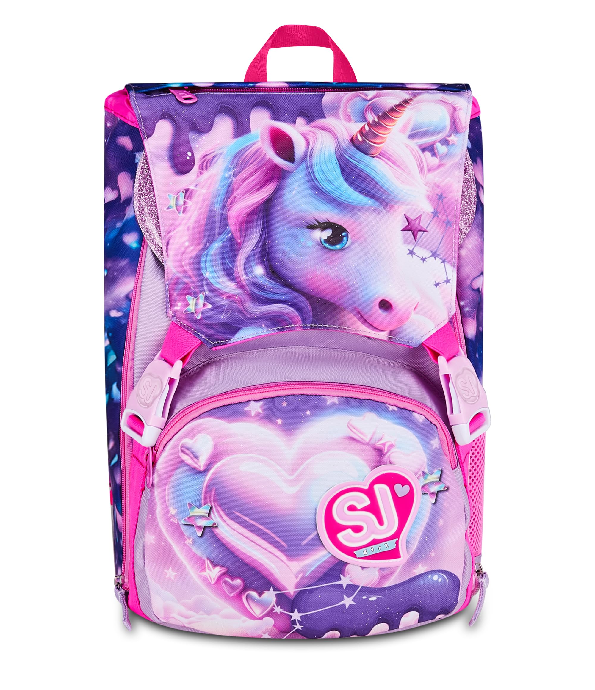 Seven Zaino Scuola Estensibile SJ Gang Pixie Unicorn – Rosa – 24 Litri
