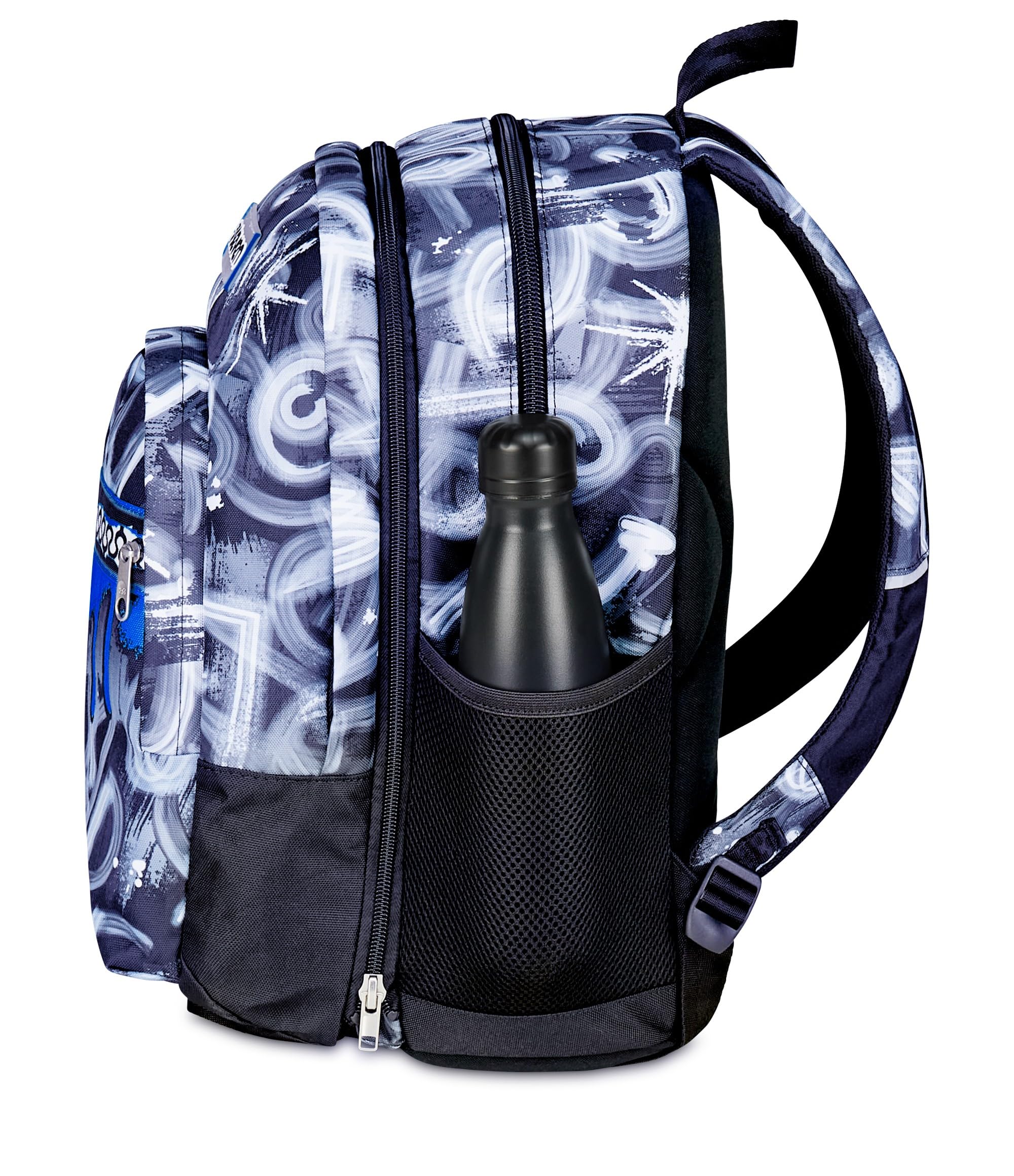 Zaino Seven Dual Detach Grigio Azzurro 32 L – Doppio Scomparto Staccabile con Tasca PC | Medie e Superiori