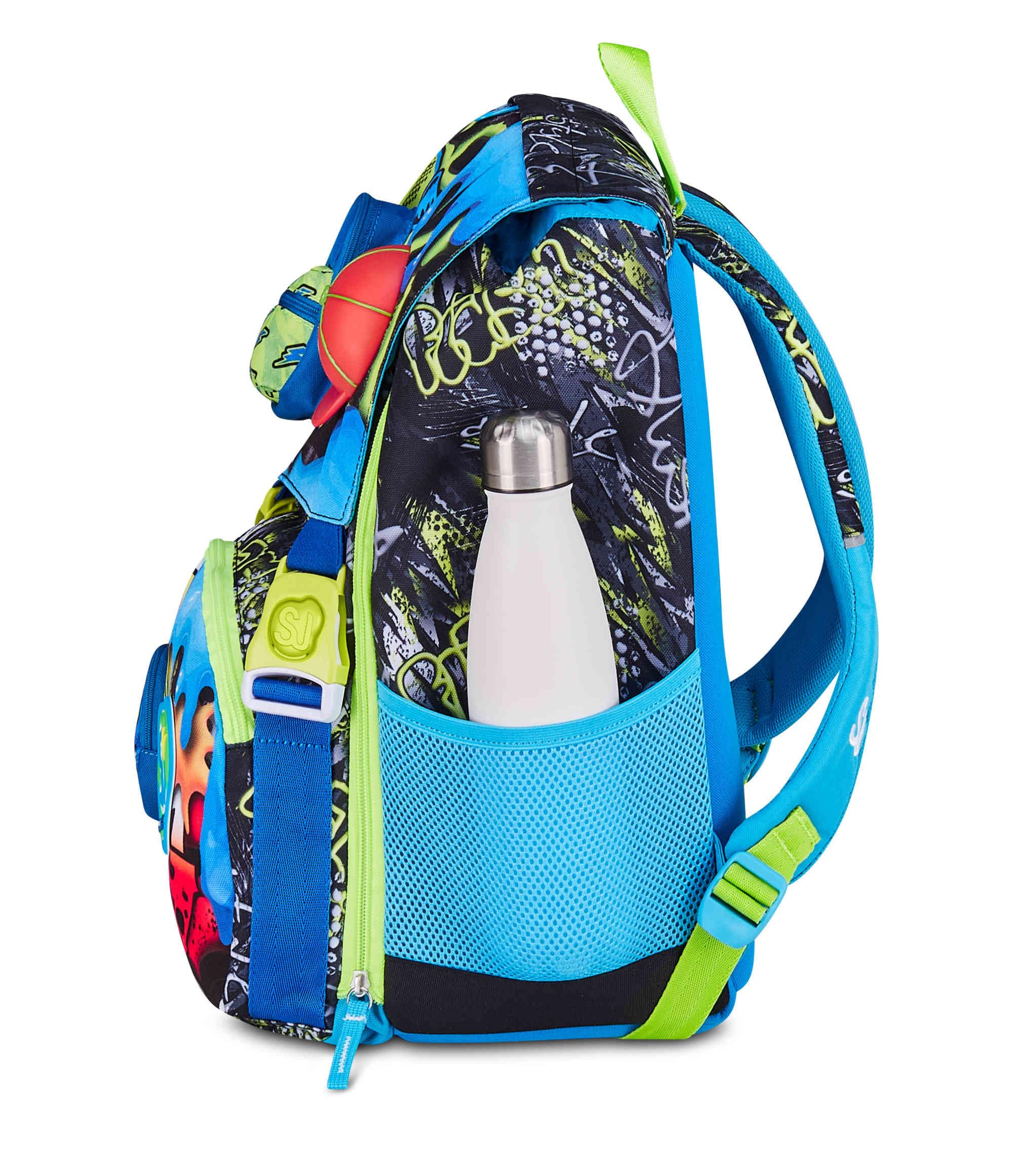 Seven Zaino Scuola Estensibile SJ Gang Soft Pouch Boy – Nero – 24 Litri