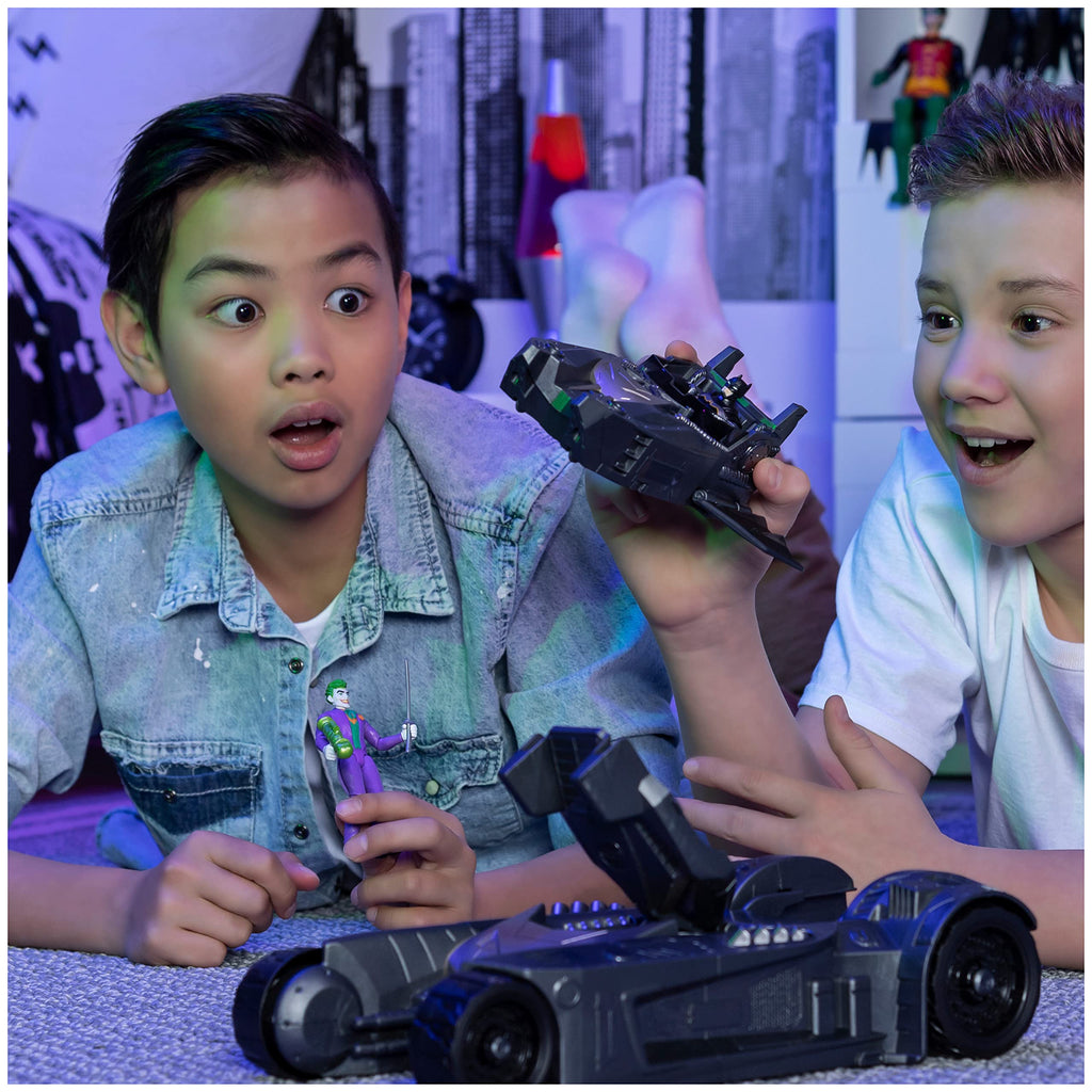 DC Comics Batman Batmobile e Batboat 2 in 1 Veicolo Trasformabile – Action Figure 4 Pollici
