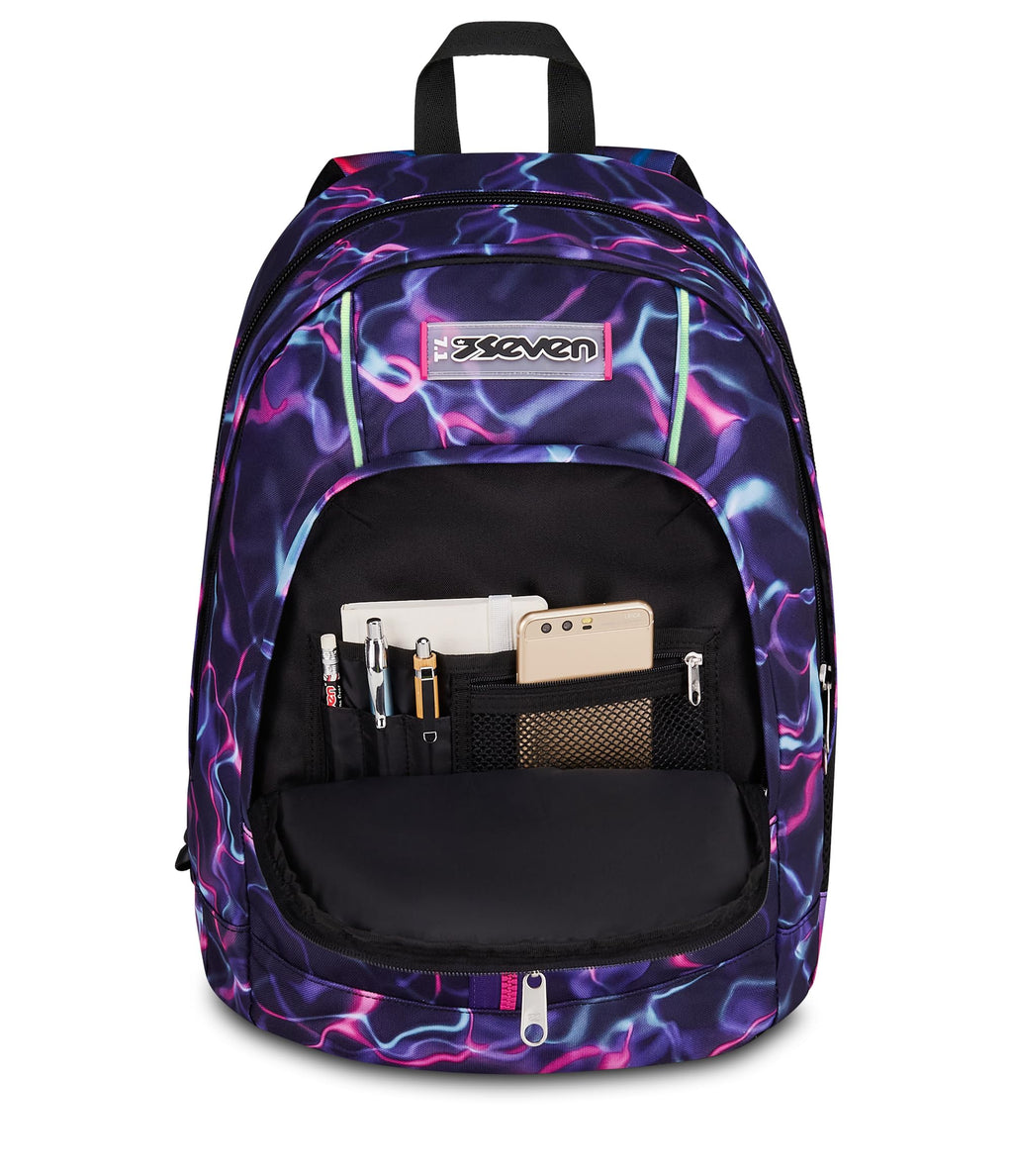 Seven Zaino Dual ElectricVibe Girl Grigio 32L – Doppio Scomparto con Tasca PC e Borraccia