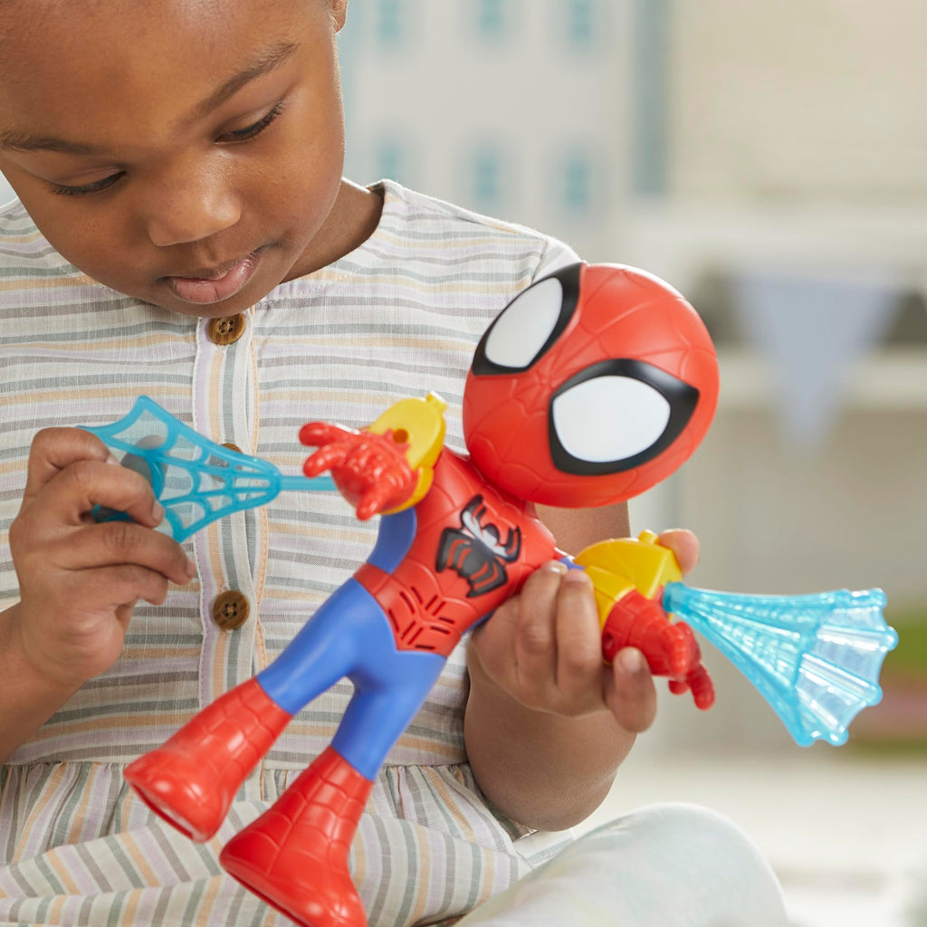 Spidey e i Suoi Fantastici Amici – Tuta Elettronica Action Figure Interattiva 25 cm | Luci, Suoni e Lancia-Ragnatele | Marvel