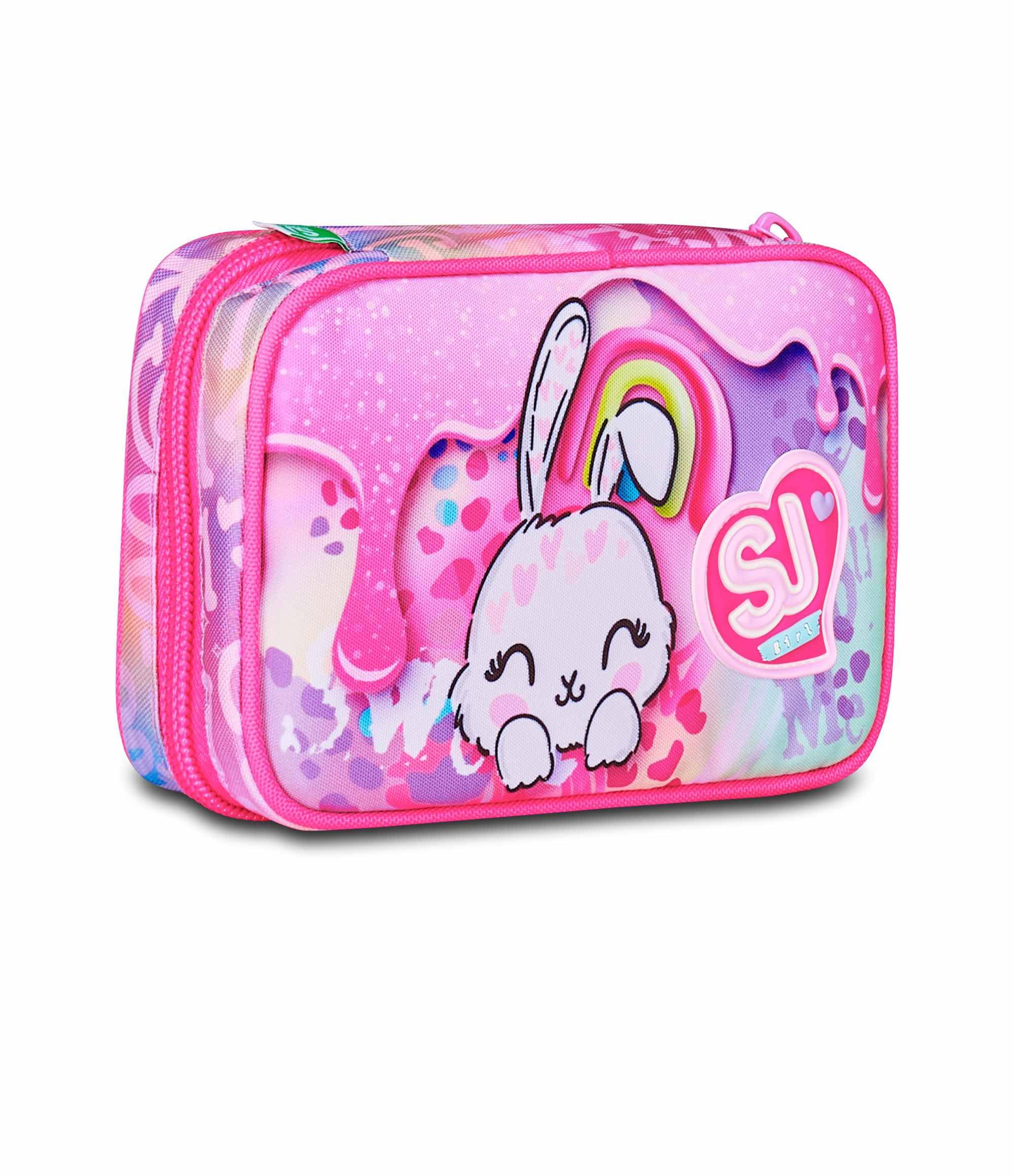 Astuccio SJ Gang Speed Pad Rosa – Mono Scomparto con Plance Amovibili, Completo, Bambina